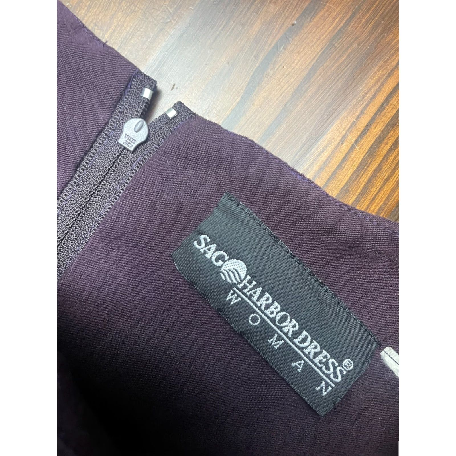 Vintage Sag Harbor Dress Women’s XL Purple Below the Knee 40" Length Knee Length Round Neck Zip Sheath Solid Vintage? No Size XL / US 12-14 / IT 48-50 - 5 Thumbnail