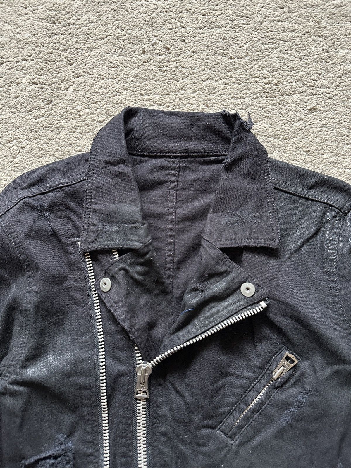 GOSTAR DE FUGA 2000s FUGA Black Distressed Waxed Jacket Size US S / EU 44-46 / 1 - 5 Thumbnail