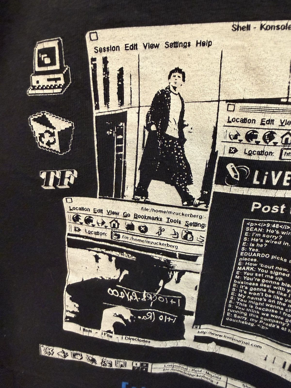 Throwing Fits Throwing Fits The Social Network Movie Bootleg Tee Size L Size US L / EU 52-54 / 3 - 5 Thumbnail