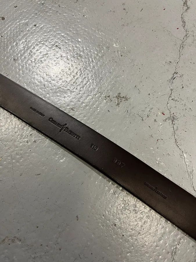 Vintage Cesare Paciotti Dagger Buckle Dark Brown Suede Leather Belt Size ONE SIZE - 8 Thumbnail