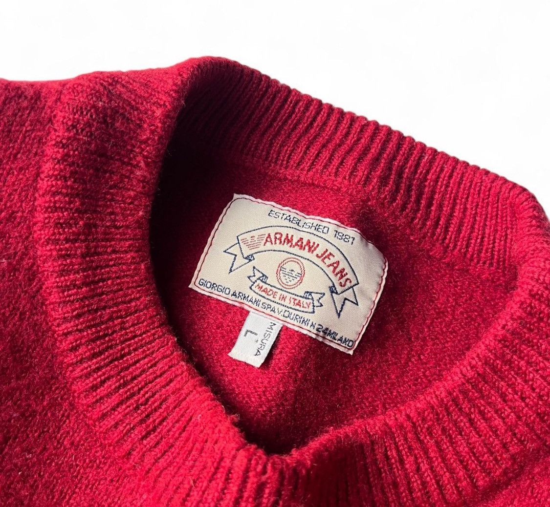 Armani 💫🌹90S RARE ARMANI JEANS WOOL SWEATER VINTAGE MASSIMO OSTI Size US XS / EU 42 / 0 - 2 Thumbnail