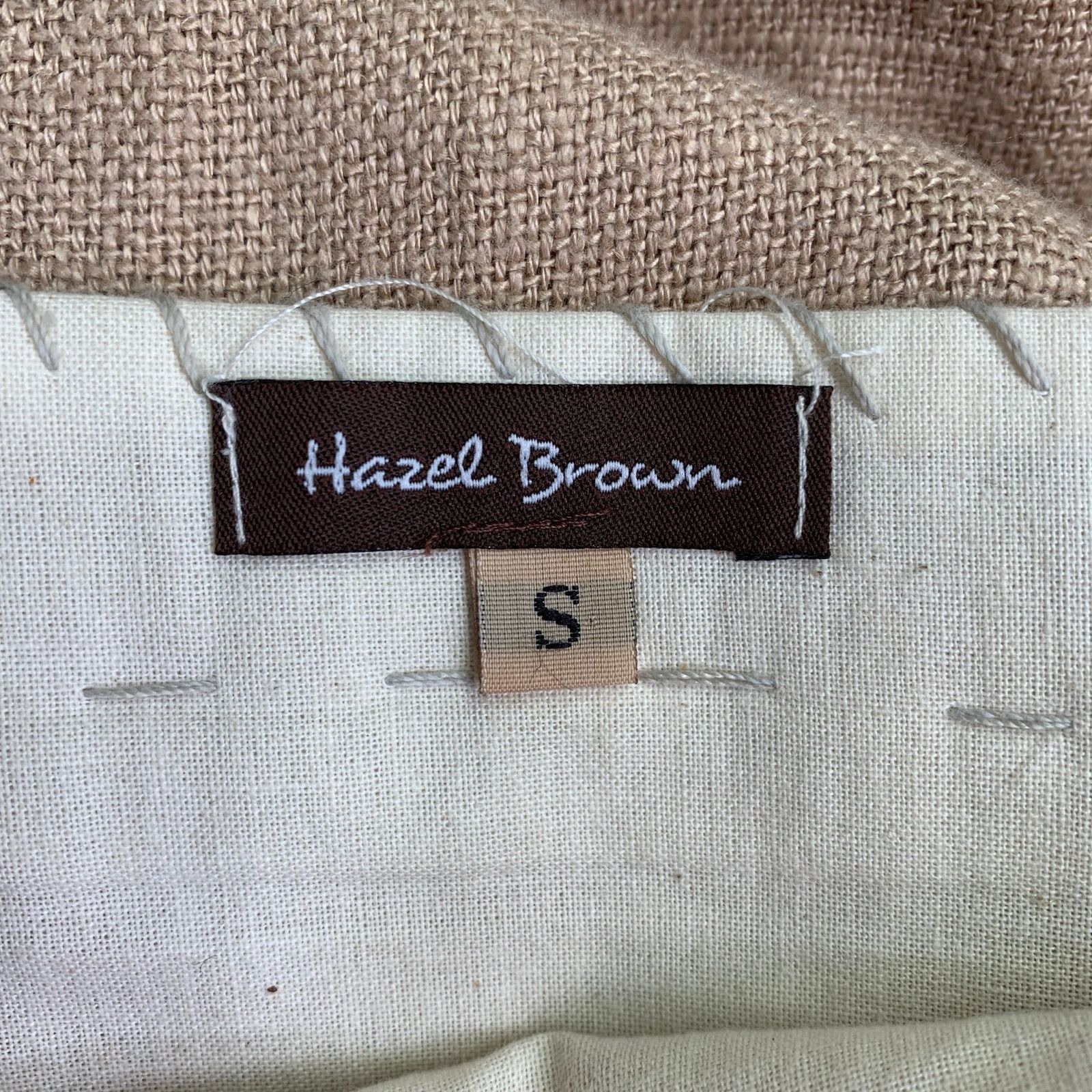 Other HAZEL BROWN S Beige Natural Linen Woven Bubble Hem Skirt Size 27" / US 4 / IT 40 - 5 Thumbnail