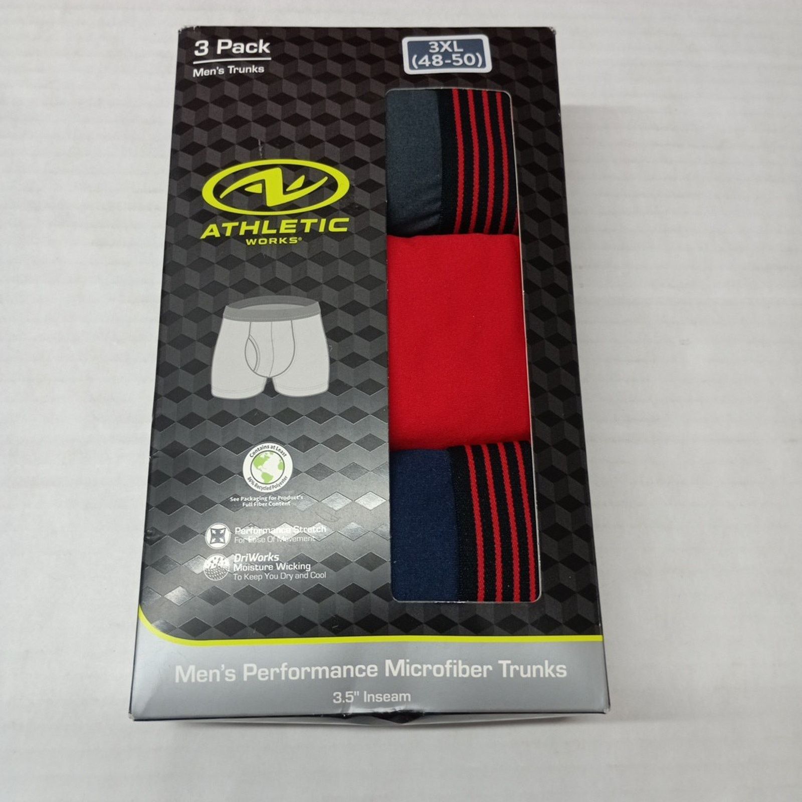 Athletic Works Athletic Works Men Performance Microfiber Trunks 3XL (48-50) Size 46 - 1 Thumbnail