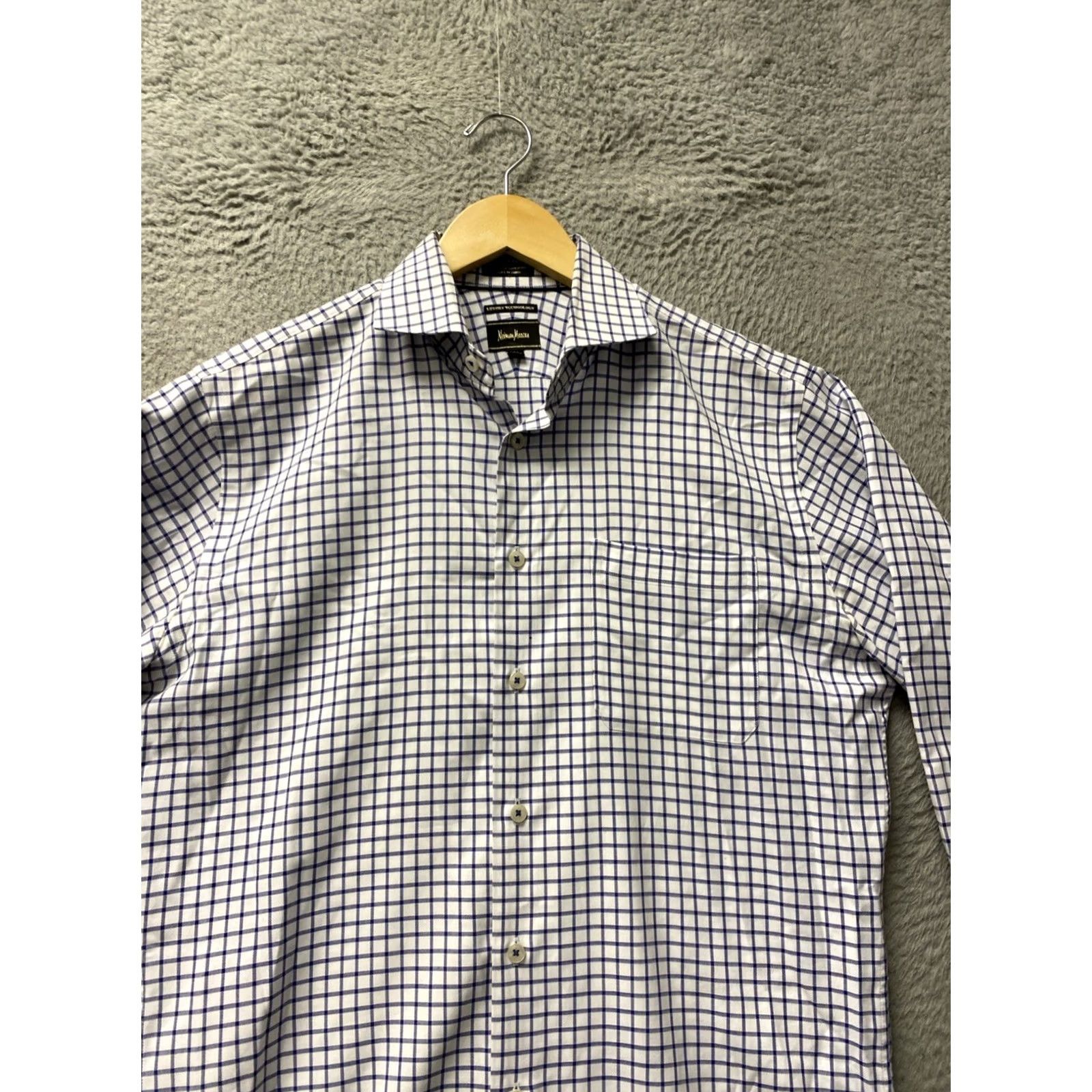 Neiman Marcus VINTAGE Neiman Marcus Button Shirt Mens Medium Blue Check Long Sleeve /0832 Size US M / EU 48-50 / 2 - 3 Thumbnail