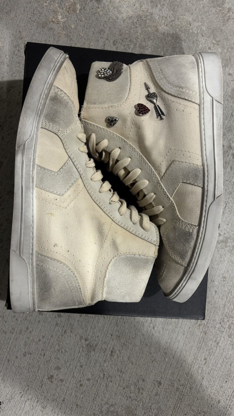 Saint Laurent Paris Saint Laurent Paris “Smoking Forever” High Top Sneaker Size US 11 / EU 44 - 6 Thumbnail