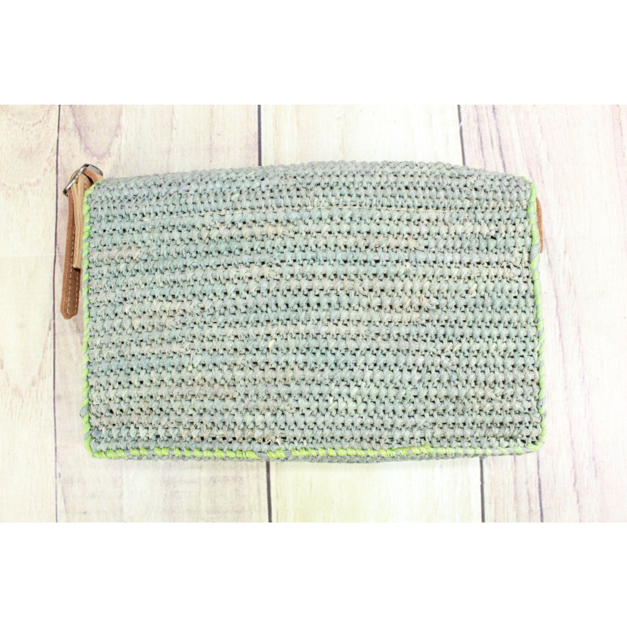 Other Laurence Heller Women's Raffia Crochet Crossbody Bag Green Size ONE SIZE - 3 Thumbnail