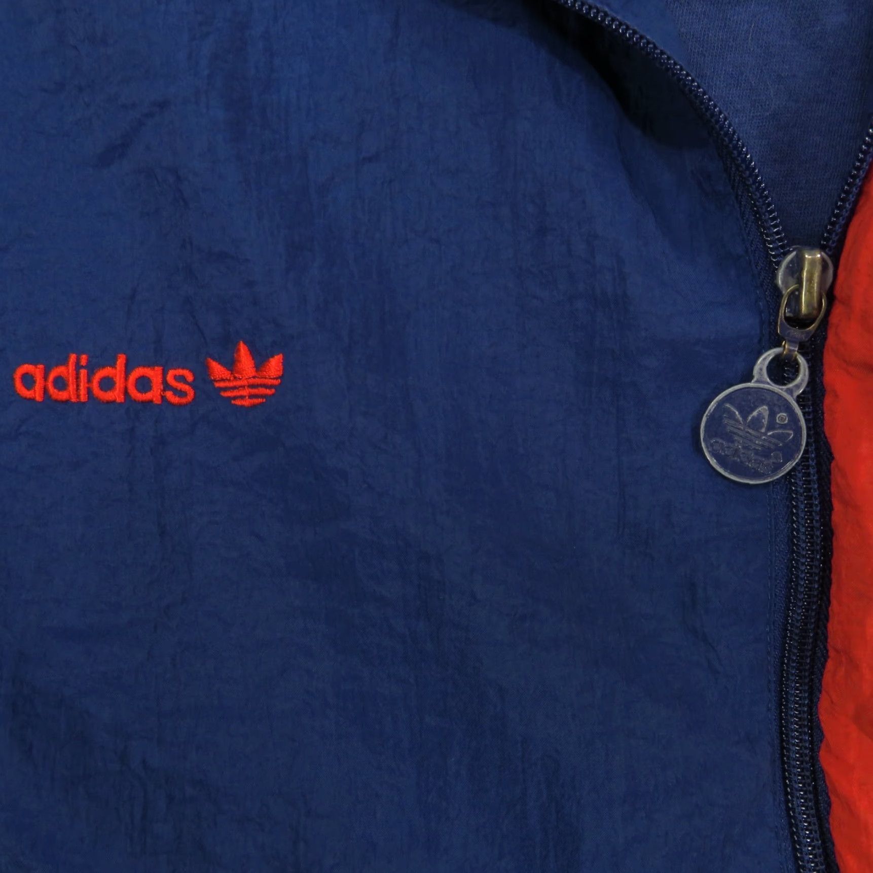Adidas VINTAGE adidas Jacket Mens XXL Navy Red Trefoil Track Bomber Utility Pockets 80s Size US XXL / EU 58 / 5 - 5 Thumbnail