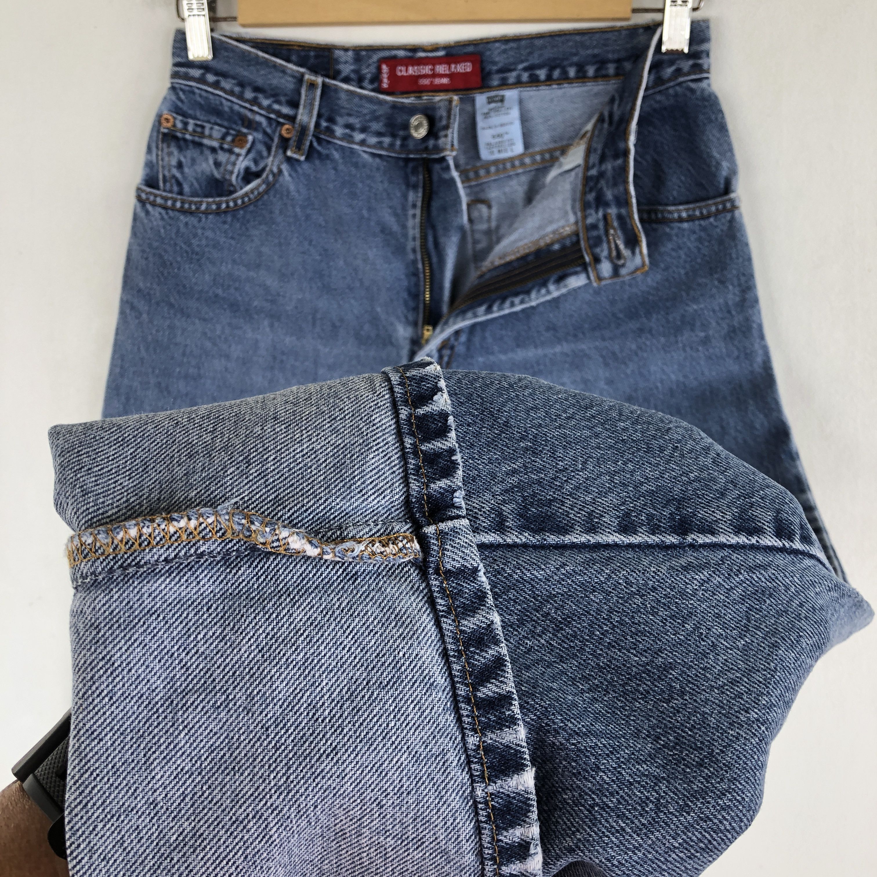Levi's Vintage Levi's 550 Jeans Baggy Tapered Levis Sun Faded Denim Size 26" / US 2 / IT 38 - 8 Thumbnail