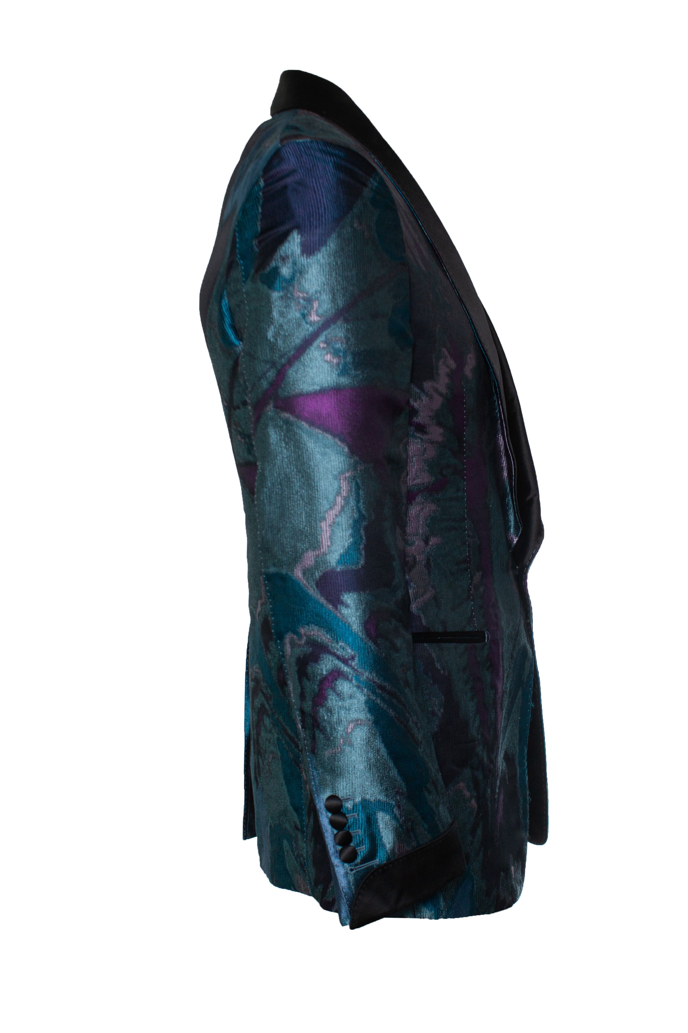 Tom Ford Tom Ford, Shelton tuxedo jacket in blue purple Size 50R - 4 Thumbnail