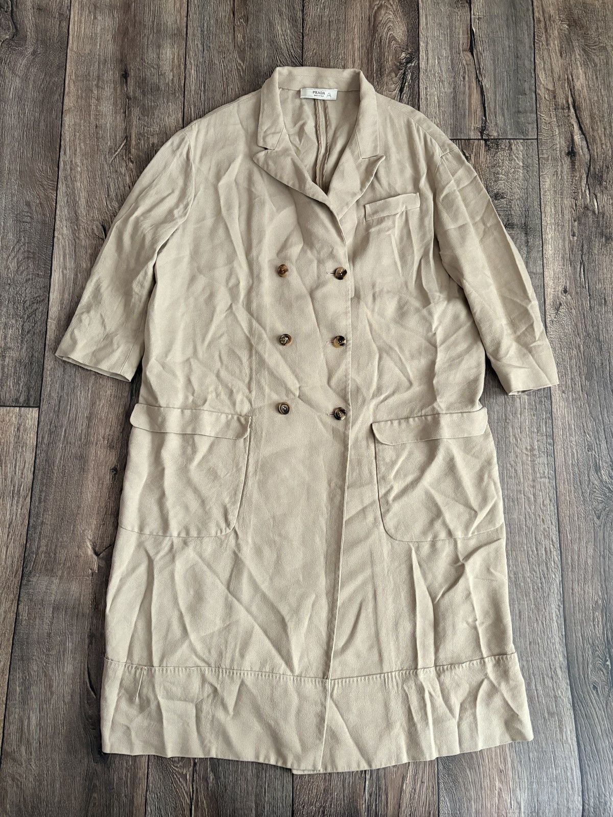 Prada Vintage PRADA Double-Breasted Women’s Trench Coat Jacket Size XL / US 12-14 / IT 48-50 - 1 Thumbnail