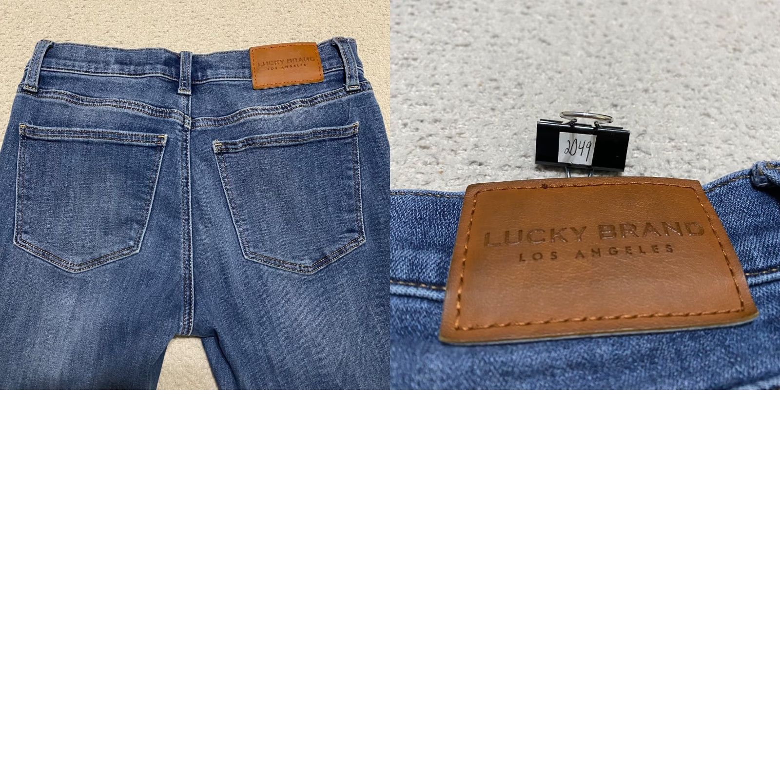 Lucky Brand Lucky Brand Jeans Slim Skinny Mid Rise Ava Crop Blue Denim Womens 6 Regular 24 Inseam 5-Pocket Stretch Cotton Polyester Spandex Viscose N/A Size 28" / US 6 / IT 42 - 9 Thumbnail