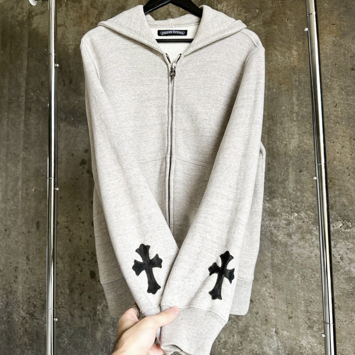 Chrome Hearts Heather Cross Patch Zip Up Hoodie Size US M / EU 48-50 / 2 - 1 Thumbnail