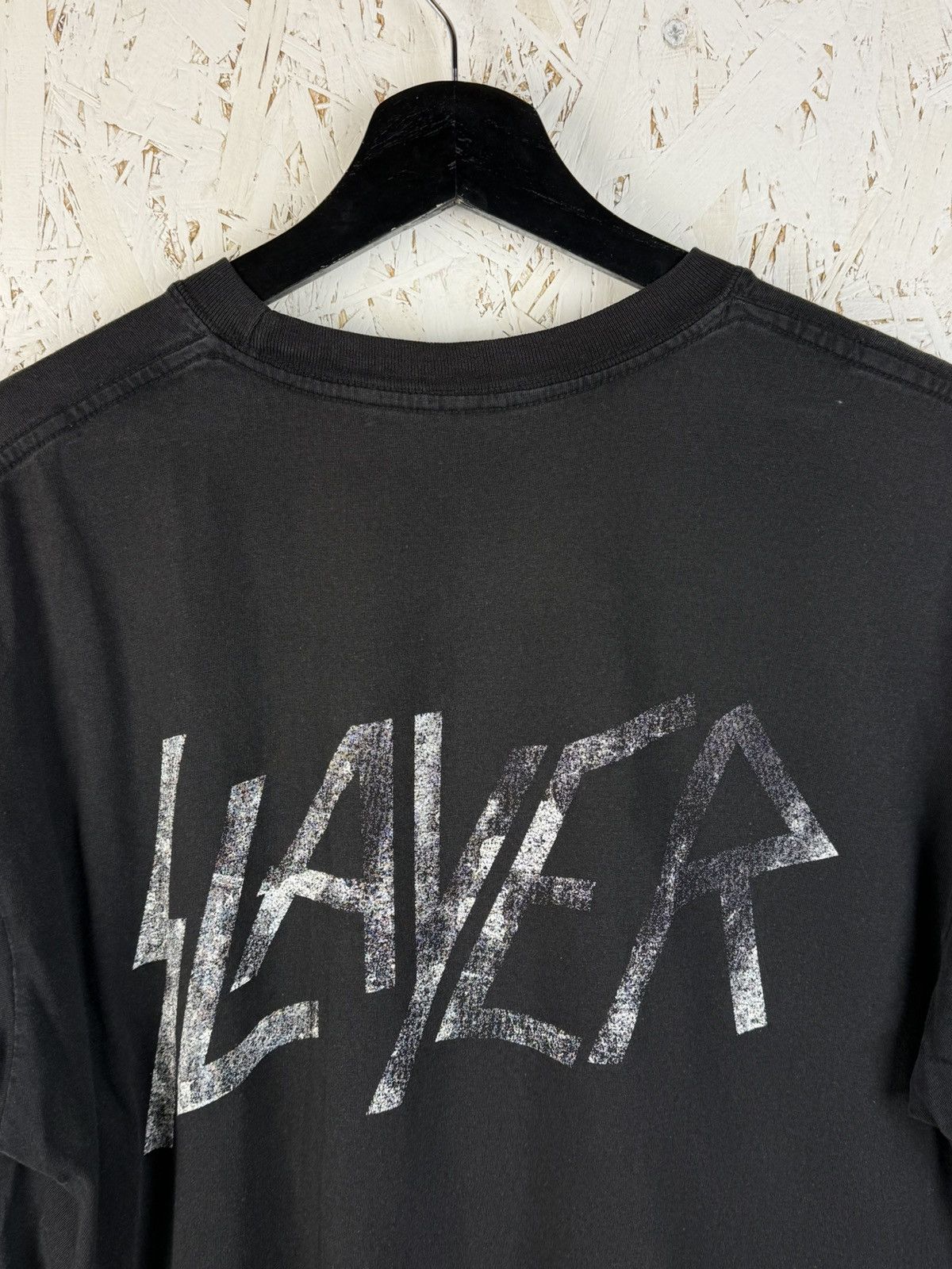 Band Tees 00s Vintage Slayer Iron Cross Skull Thrash Metal Band Tee ~L Size US L / EU 52-54 / 3 - 7 Thumbnail