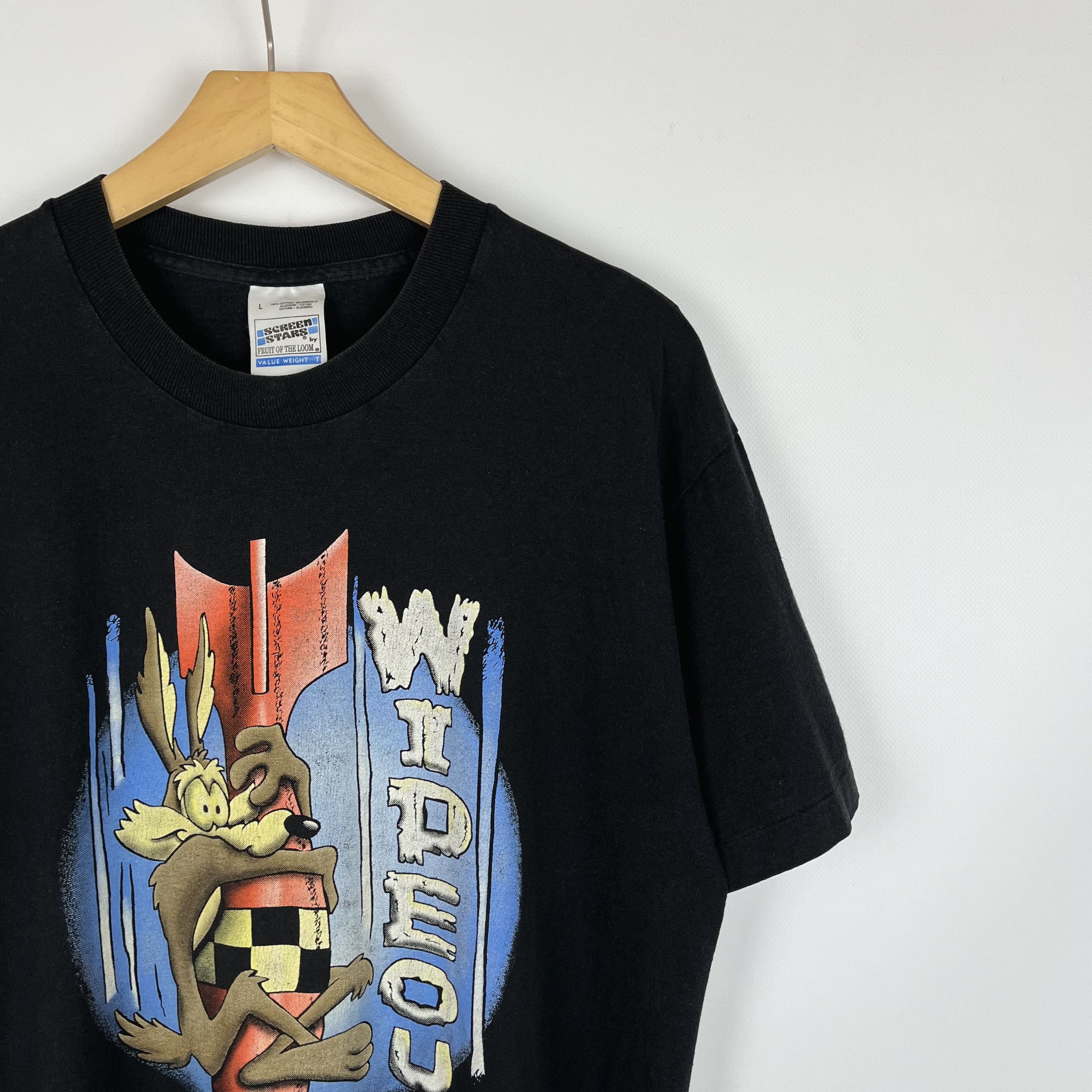 Warner Bros Vintage Warner Bros Wile E Coyote Cartoon T Shirt 1998 Size US L / EU 52-54 / 3 - 2 Thumbnail