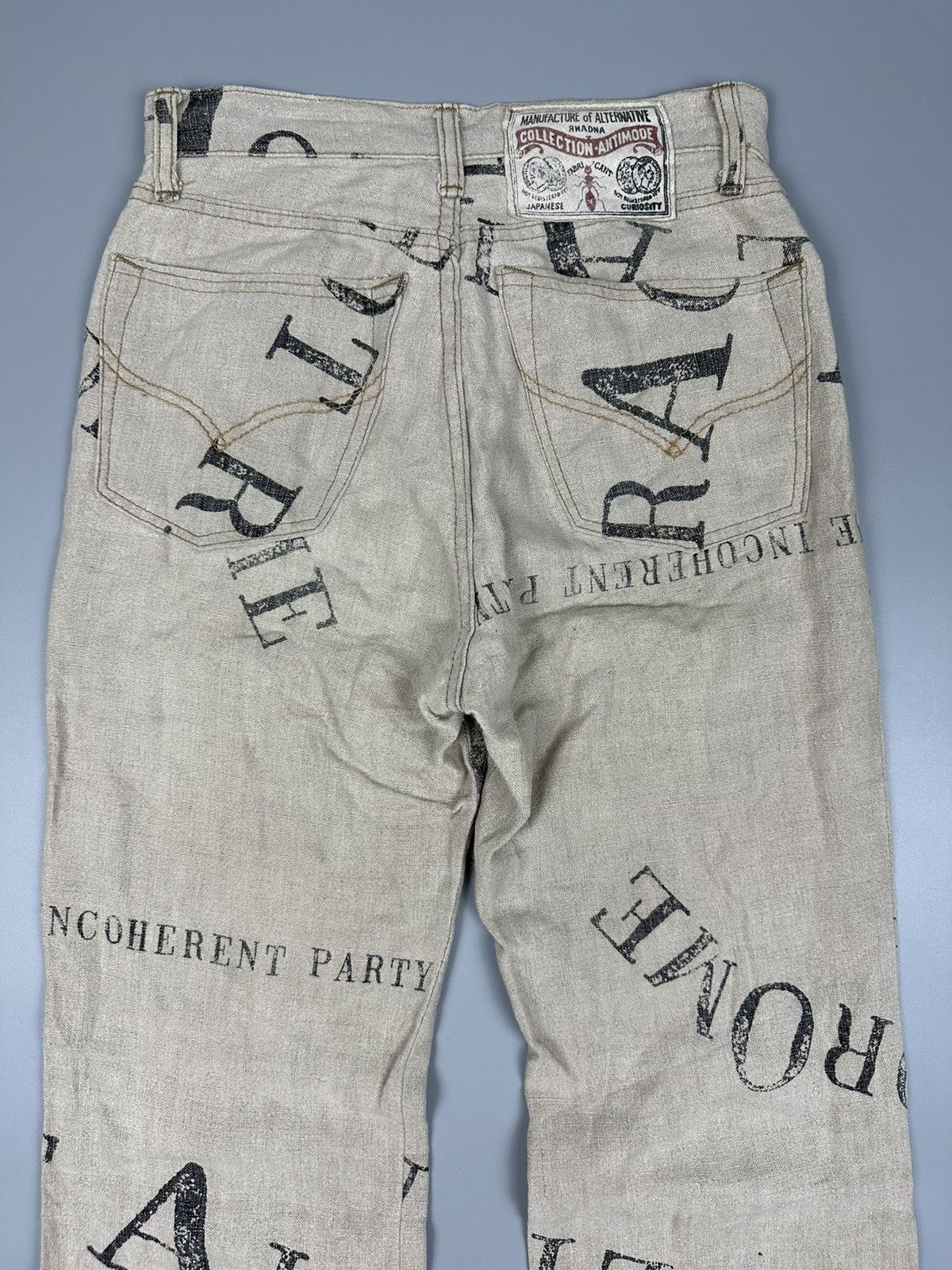 If Six Was Nine × Le Grande Bleu (L.G.B.) 🔥Sick🔥Japanese RNA Inc. “Incoherent Party” Flared Pantd Size US 27 - 6 Thumbnail