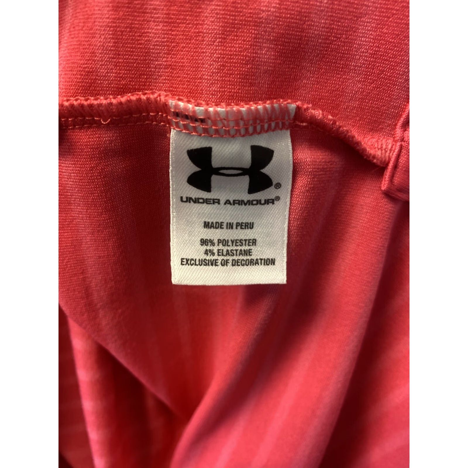 Under Armour Under Armour Polo Shirt Mens Large Magenta Striped HeatGear Short Sleeve Collared Button Logo Lightweight Athletic Golf Tennis Walking Size US L / EU 52-54 / 3 - 7 Thumbnail