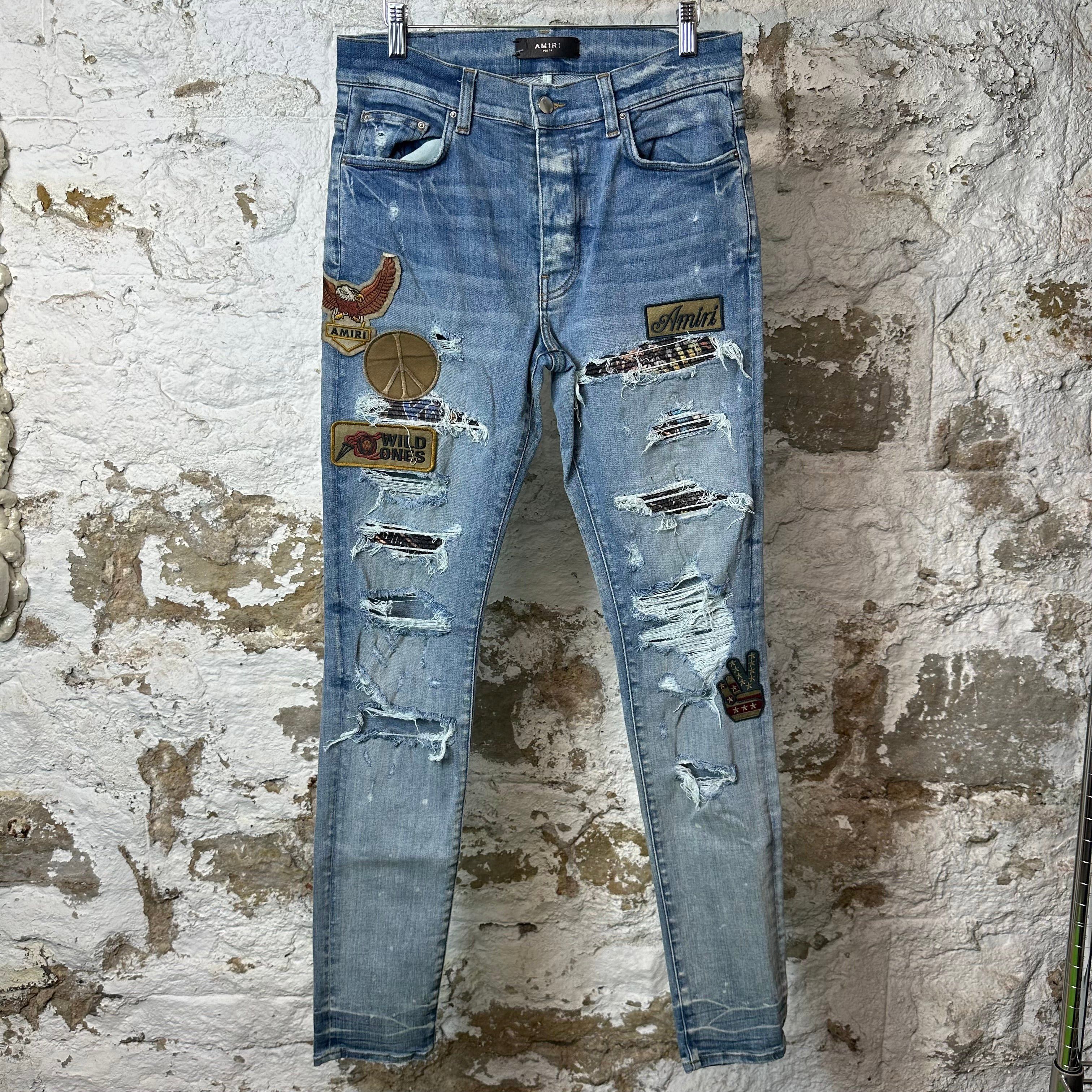 Amiri Amiri sky blue patch mx1 jeans 32 | Grailed