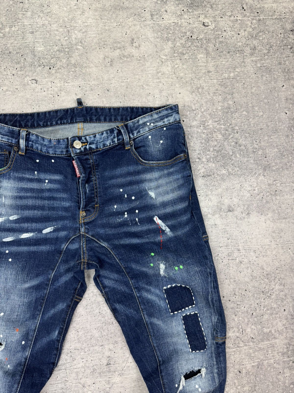 Dsquared2 Dsquared2 Dsquared Painted Patchwork Italian Jeans Trousers Size US 36 / EU 52 - 11 Thumbnail