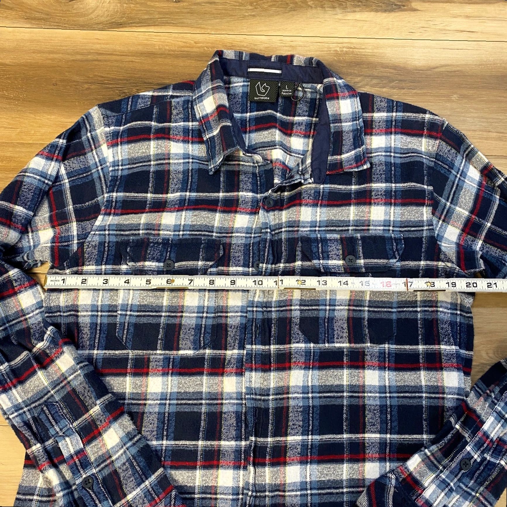 Burnside Burnside Shirt Mens Large Western Blue Plaid Flannel Long Sleeve Pockets Shirt Mens Large Blue Plaid Western Flannel Button-Up Burnside Size US L / EU 52-54 / 3 - 4 Thumbnail
