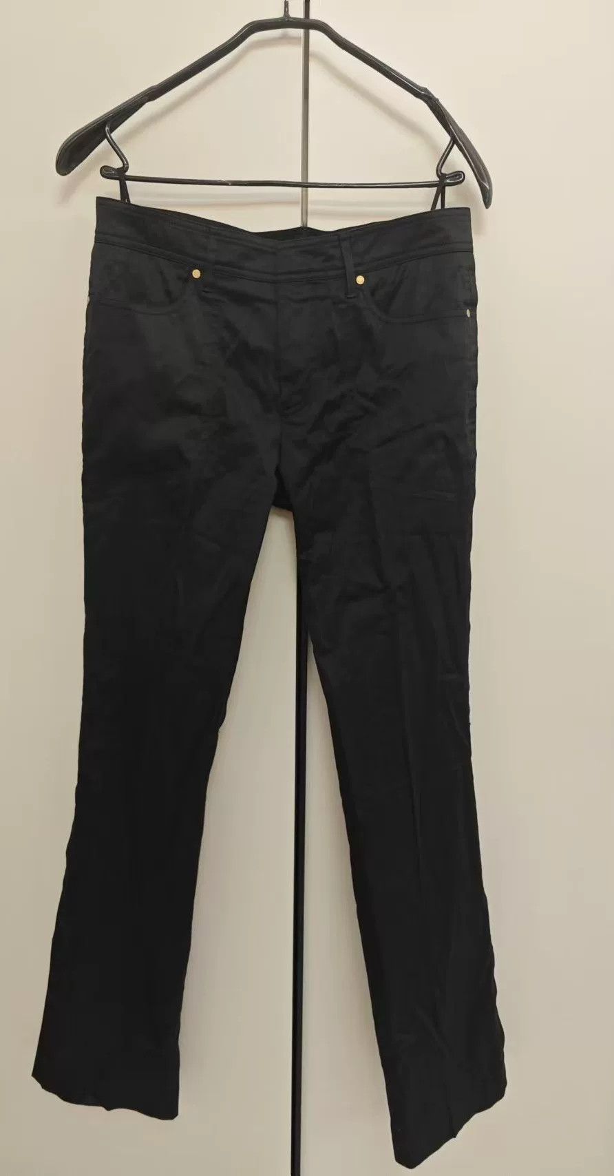 Japanese Brand Gucci Women's Black Casual Straight-Leg Pants Size 40" / US 18 - 1 Thumbnail