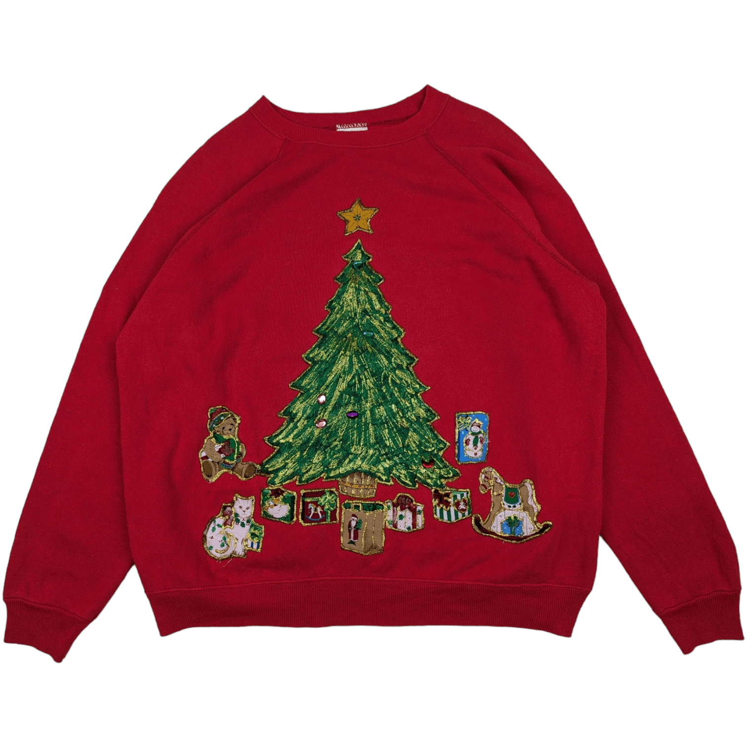 Hanes Vintage 90's HANES Christmas Tree Merry Christmas Jumper Size L / US 10 / IT 46 - 2 Thumbnail