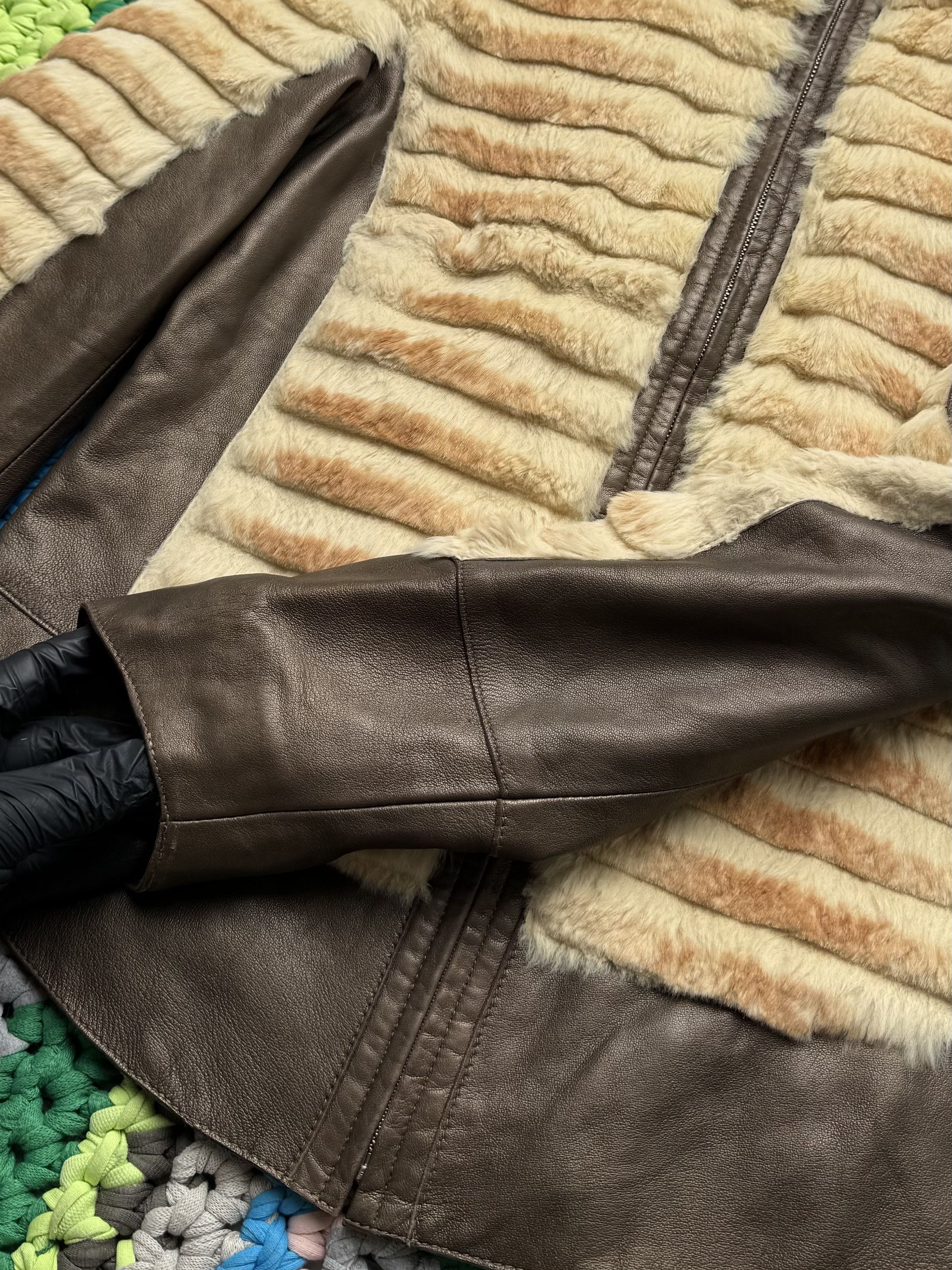 Japanese Brand 90's Cropped Leather Jacket With Real Fur (V2)(D15)(D10) Size S / US 4 / IT 40 - 4 Thumbnail