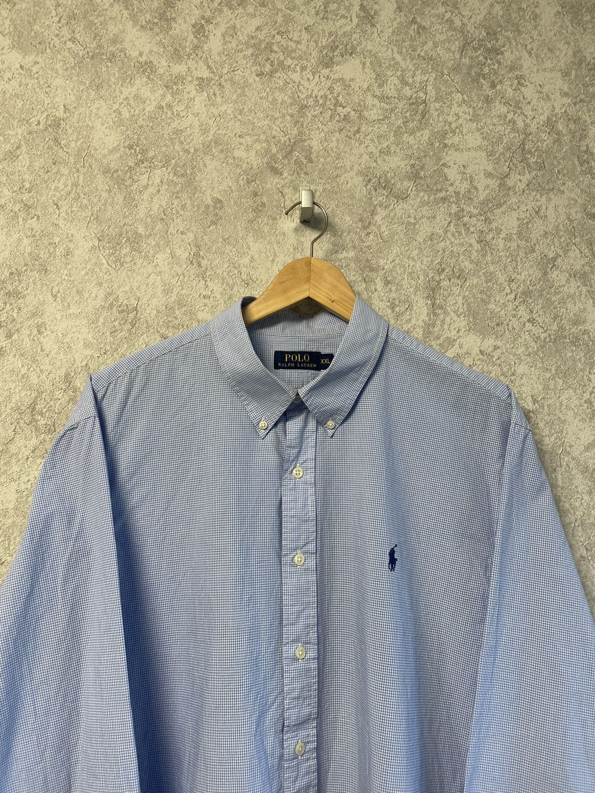 Polo Ralph Lauren Polo Ralph Lauren Blue Checkered Long Sleeve Shirt ButtonUp Size US XXL / EU 58 / 5 - 2 Thumbnail