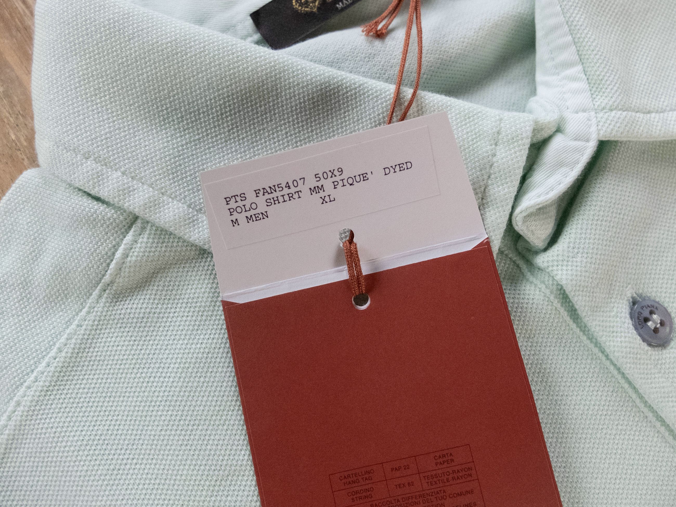 Loro Piana LORO PIANA light green pique cotton polo shirt XL NWT Size US XL / EU 56 / 4 - 5 Thumbnail