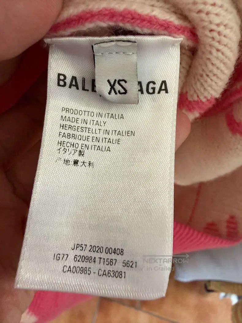 Balenciaga Balenciaga Pink Full Barrage Logo Cardigan XS Size Size US XS / EU 42 / 0 - 4 Thumbnail