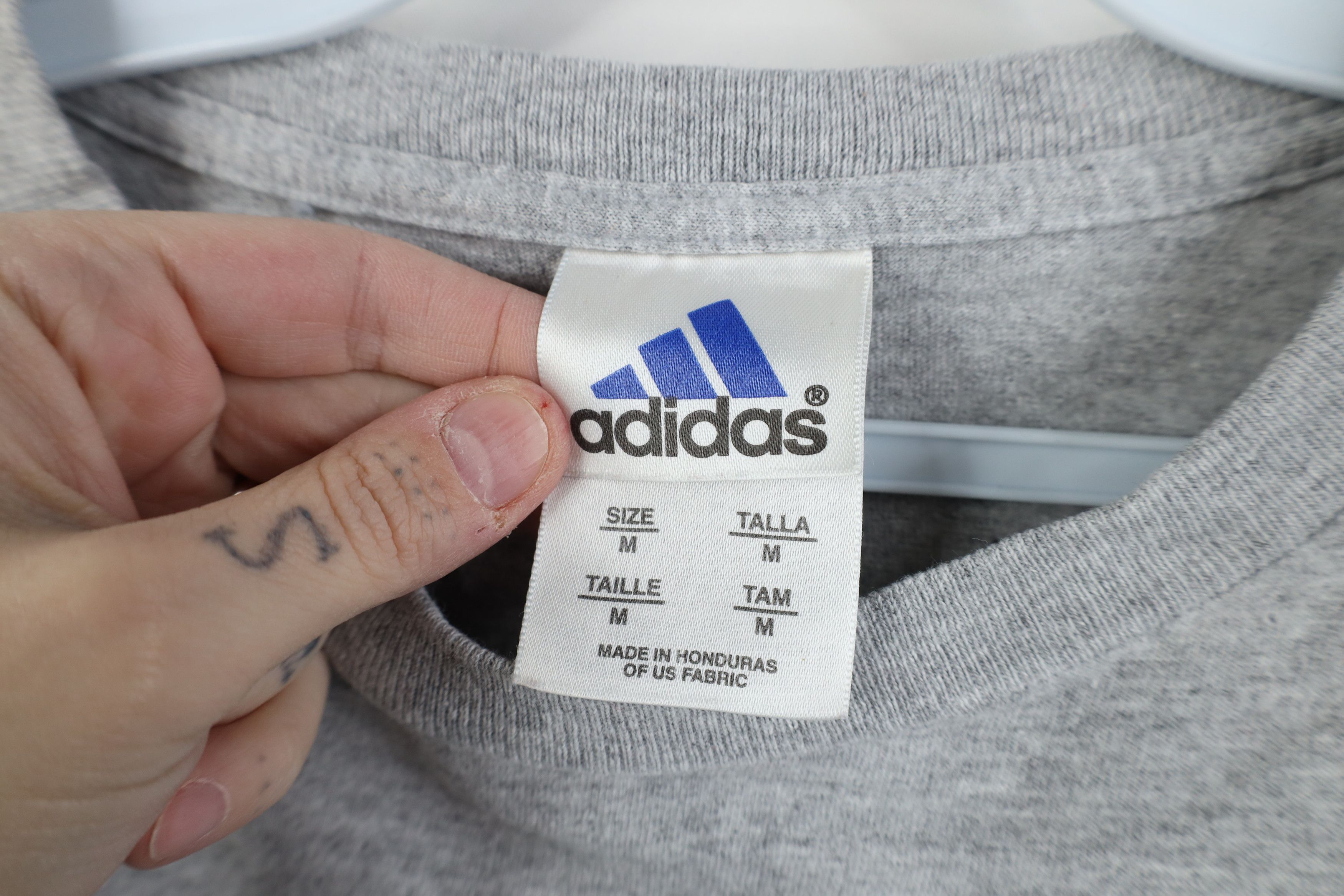 Adidas Vintage 90s Y2K Adidas Big Logo Long Sleeve T-Shirt Gray Size US M / EU 48-50 / 2 - 6 Thumbnail