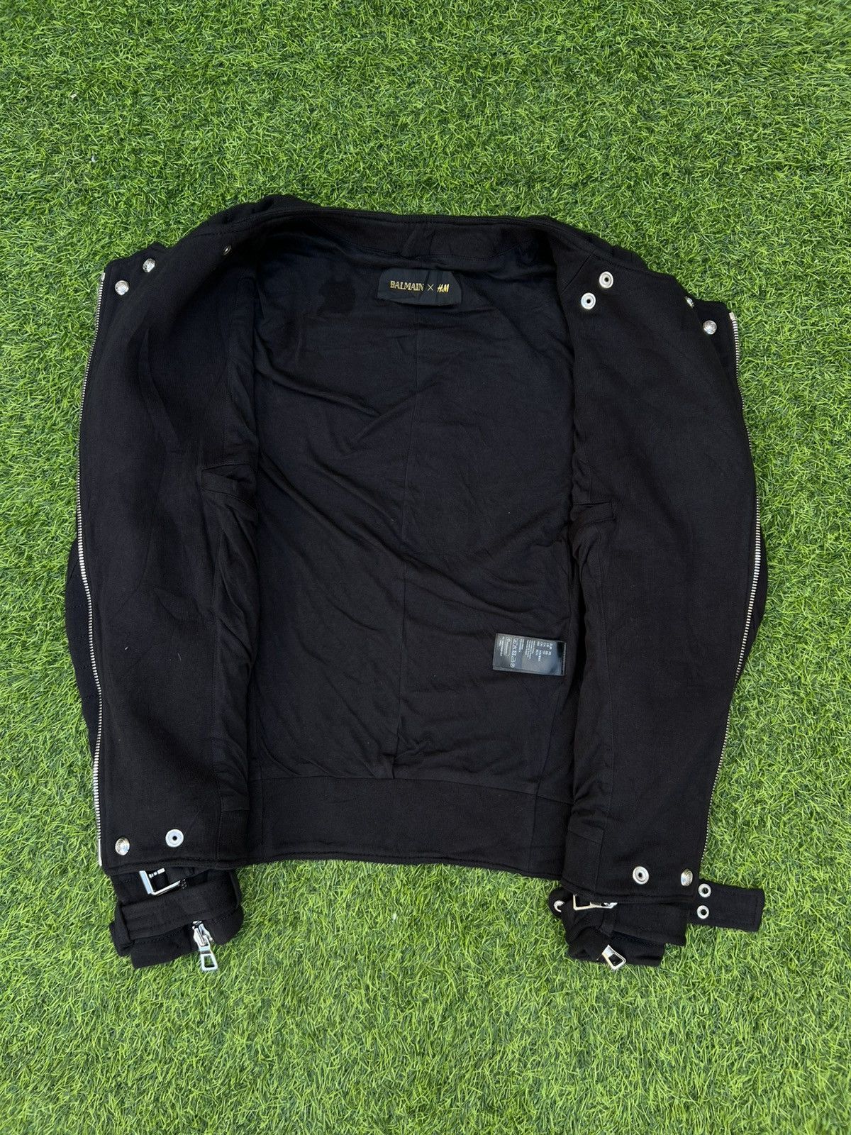 Balmain × H&M Balmain x H&M AW2015 Black Cotton Biker Moto Jacket - XS Size US XS / EU 42 / 0 - 15 Thumbnail