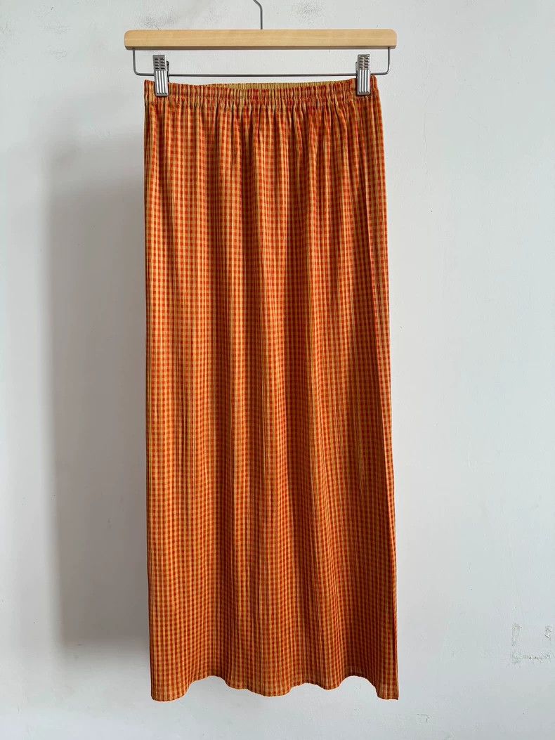 Issey Miyake Issey Miyake size:3 Orange skirt Size 42" / US 20 - 2 Thumbnail