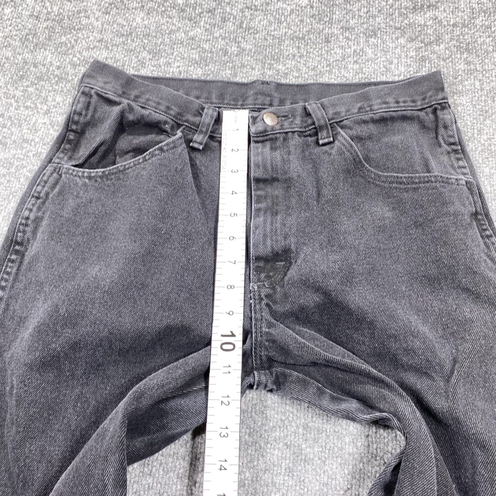 Vintage Rustler Jeans Mens 32x31 Black Straight Regular Fit Charcoal Wash 87619JB Size US 32 / EU 48 - 7 Thumbnail