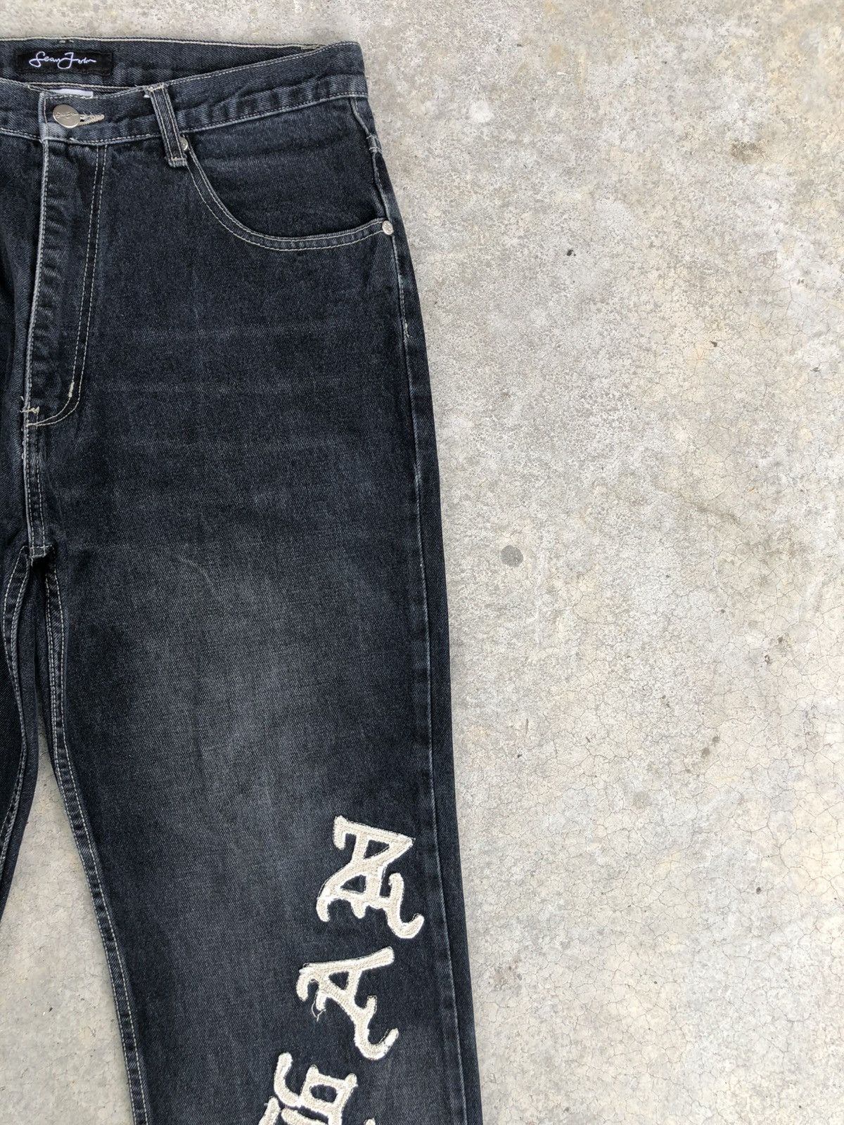 Sean John Sean John Embroidered Jeans Baggy Jeans Distressed Size US 31 - 5 Thumbnail