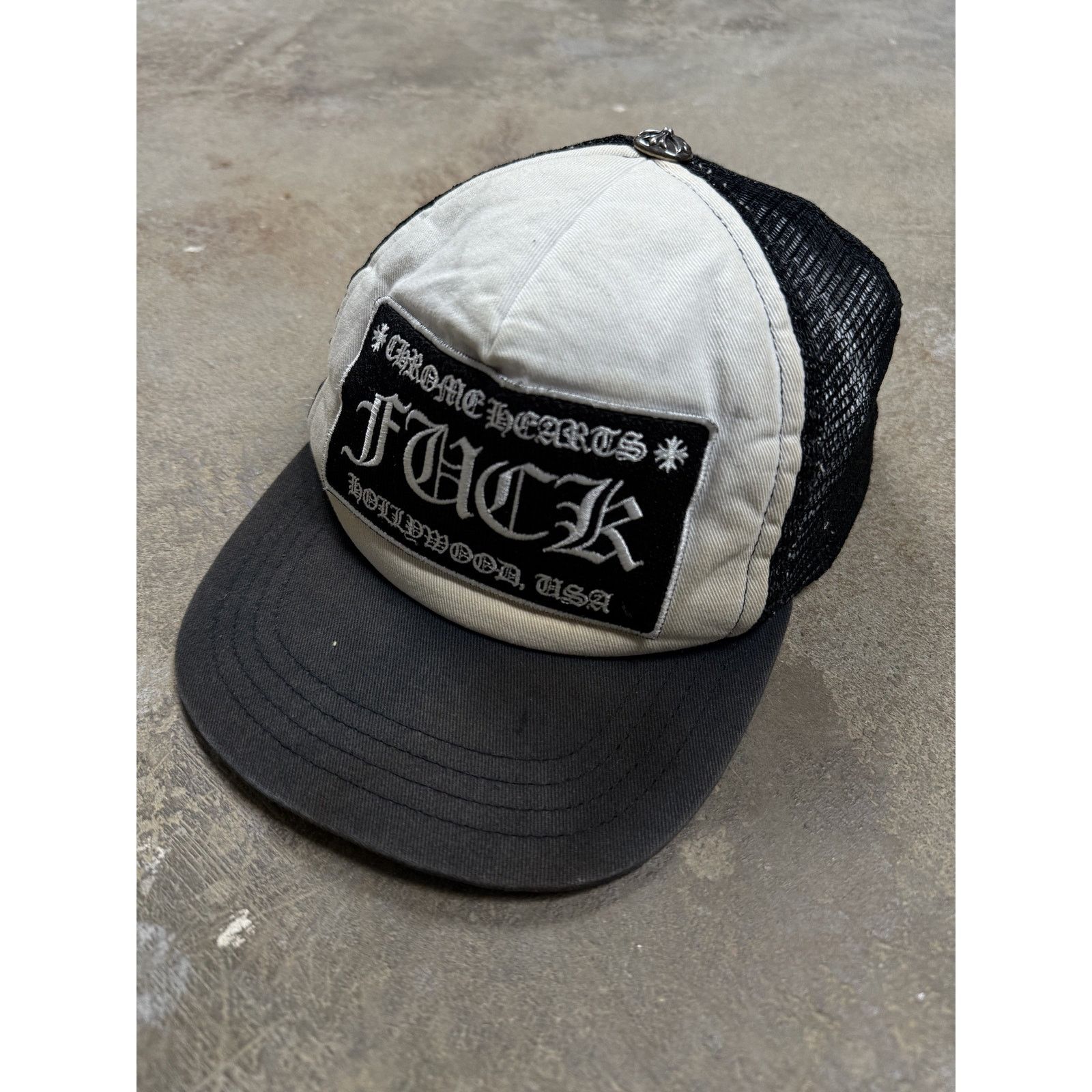 Chrome Hearts Chrome Hearts Cap White FUCK Used OS | Grailed