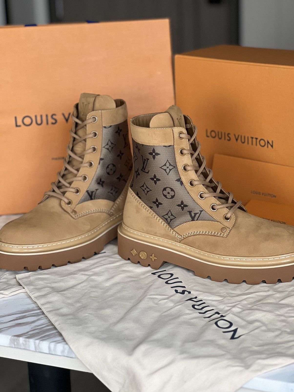Louis Vuitton Louis Vuitton Baroque Ranger Boot | Grailed