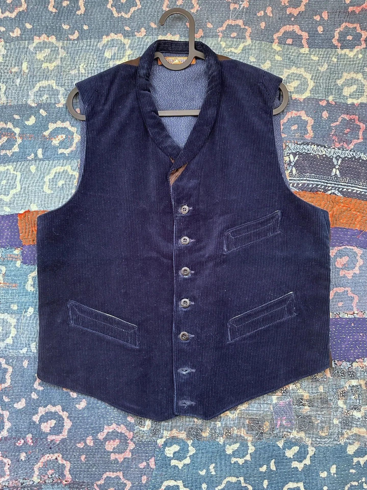 Mister Freedom Mister Freedom 00s Indigo Corduroy French Workwear Vest. Size US M / EU 48-50 / 2 - 1 Thumbnail