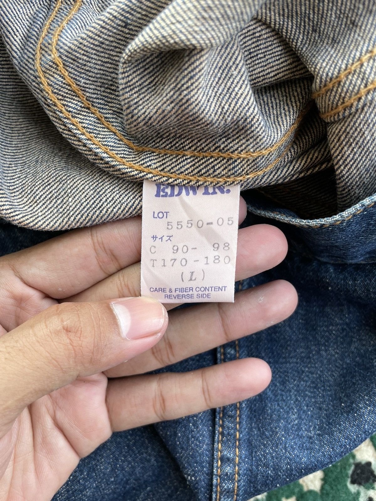 Edwin × Japanese Brand Edwin 5550 truker jacket redline selvedge Size US L / EU 52-54 / 3 - 6 Thumbnail