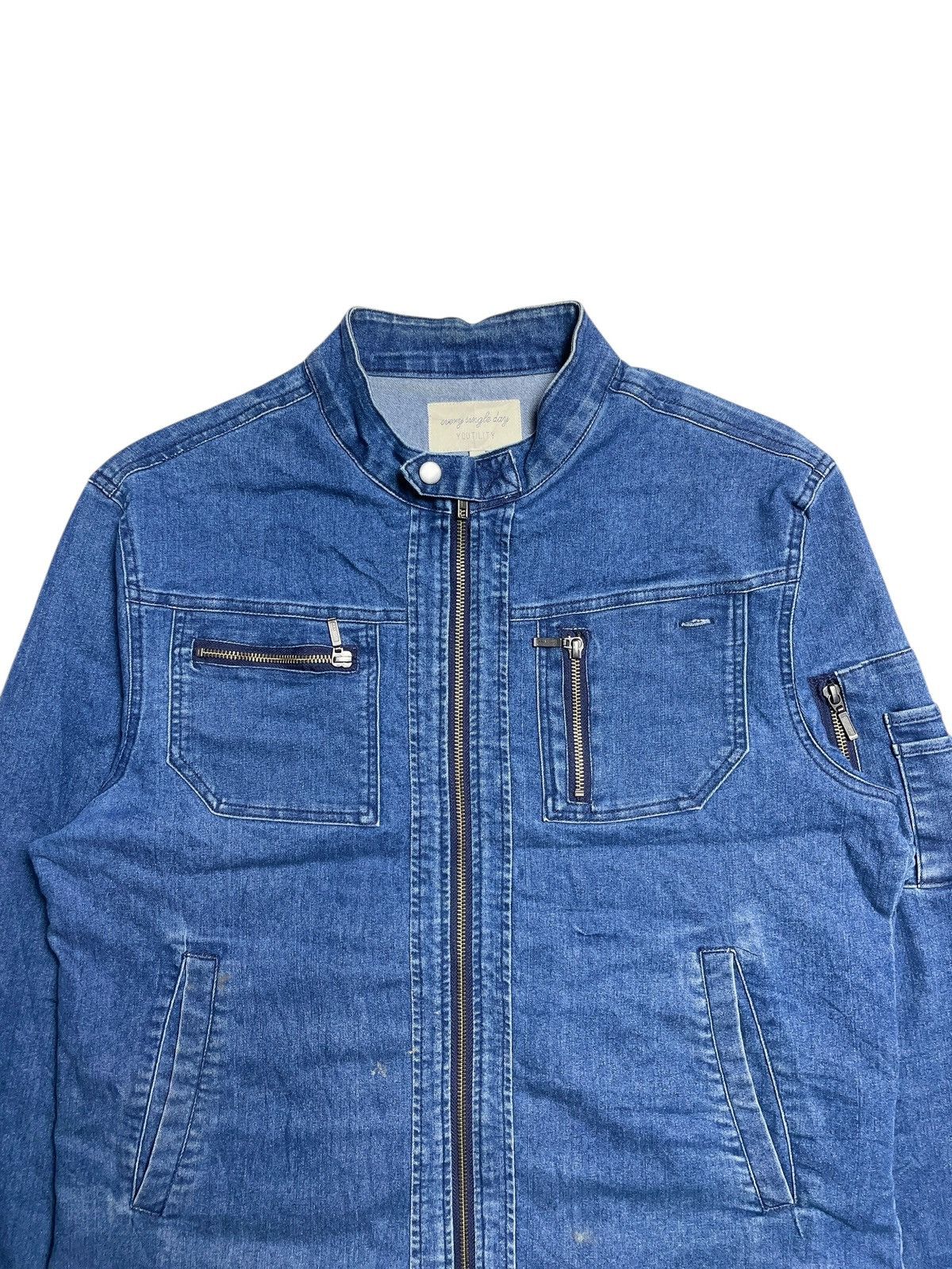 14th Addiction 2000’s Youtility - Bikers Soft Denim Jacket Size US L / EU 52-54 / 3 - 2 Thumbnail