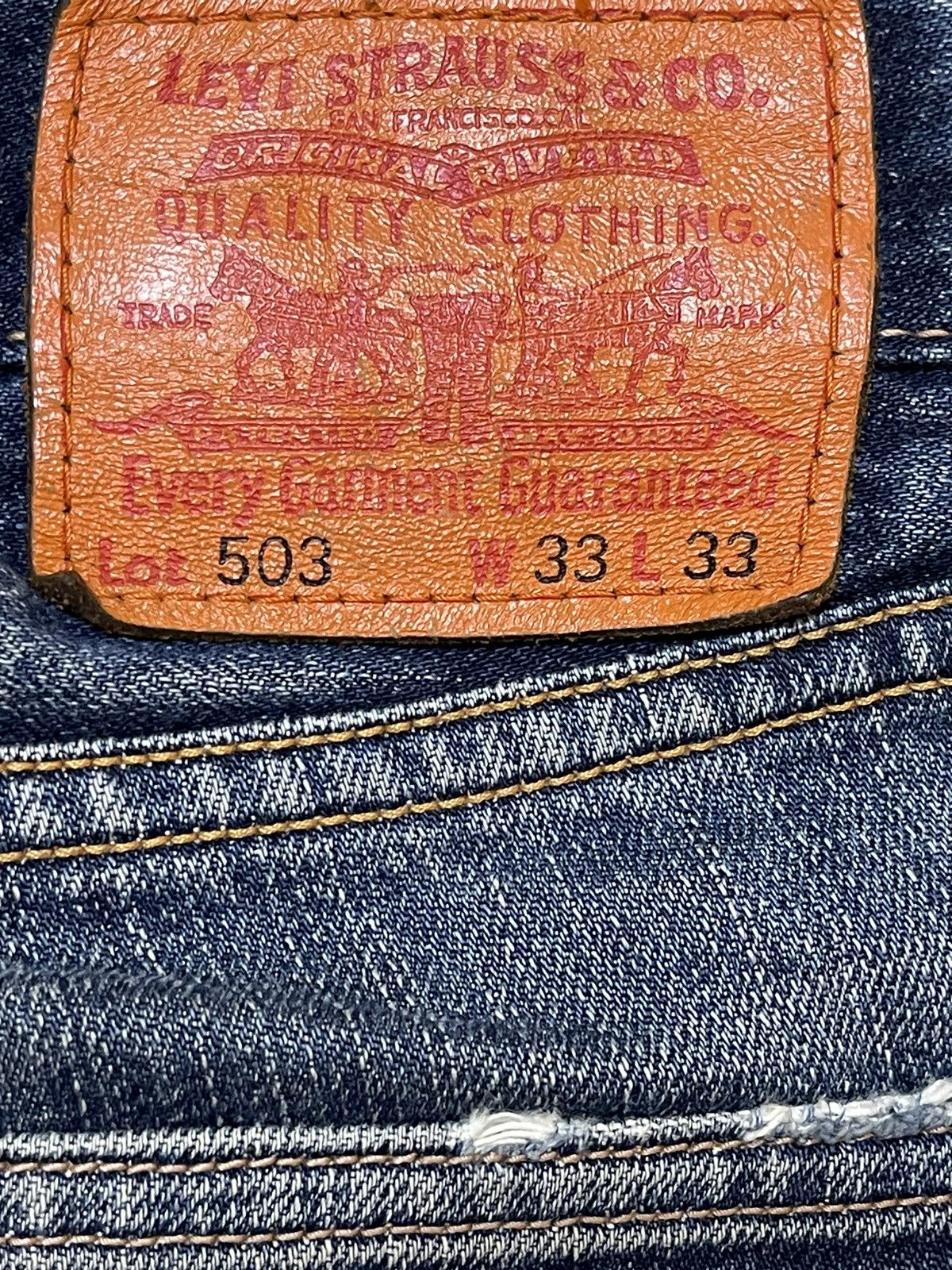 Levi's Vintage 90s Levis 503 Faded Wash Style Baggy Jeans Size US 34 / EU 50 - 9 Thumbnail