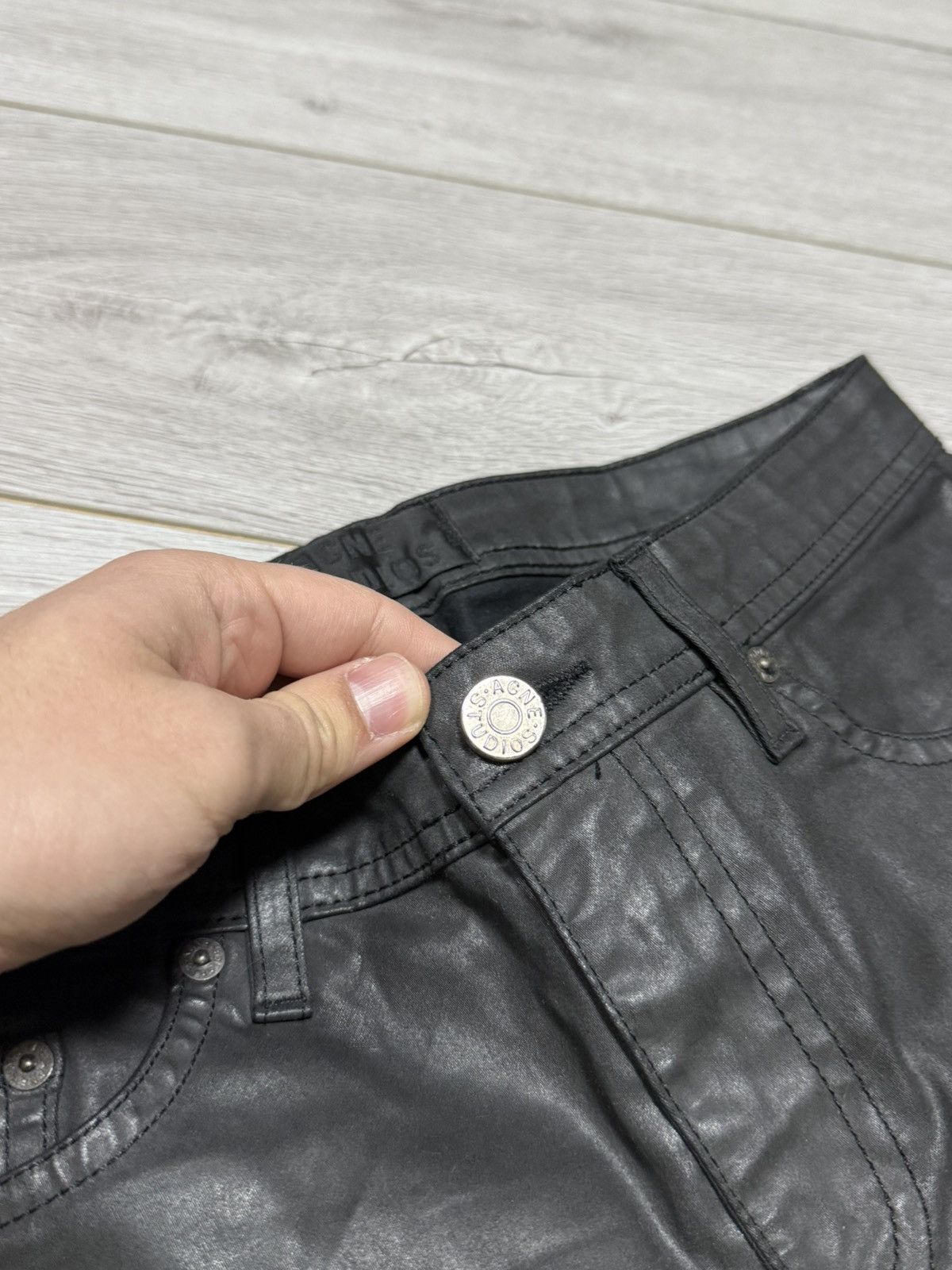Acne Studios Acne Studios low pleather pants slim Size 28" / US 6 / IT 42 - 3 Thumbnail