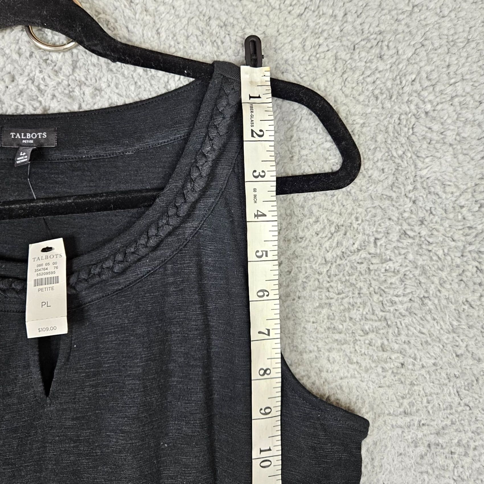 Talbots Talbots Women's Black Round Neck Midi Casual Dress PL Petite New Size L / US 10 / IT 46 - 6 Thumbnail