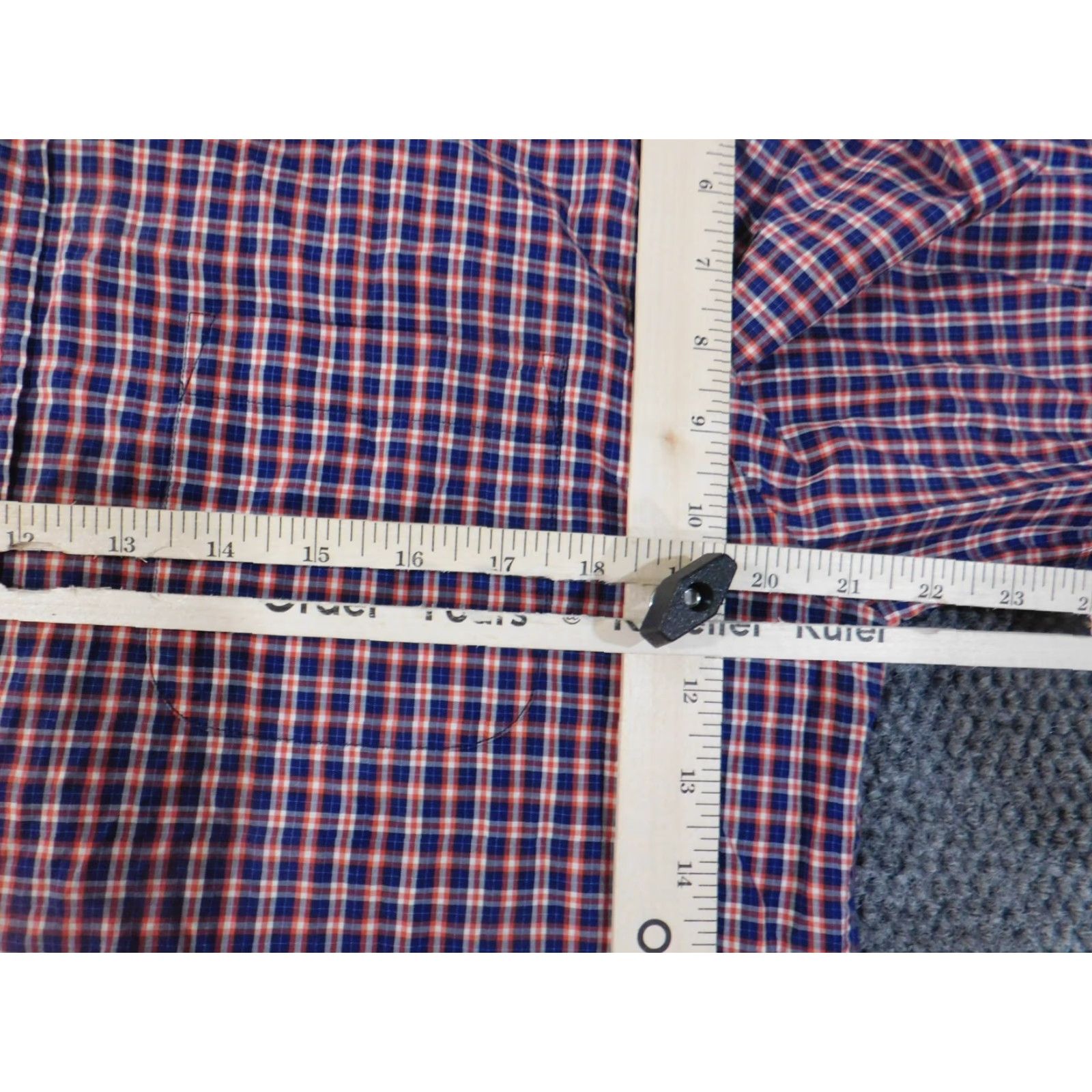 johnnie-O johnnie-O Shirt Medium Red Button Up Mens Logo Cali Casual Surf Plaid Size US M / EU 48-50 / 2 - 5 Thumbnail