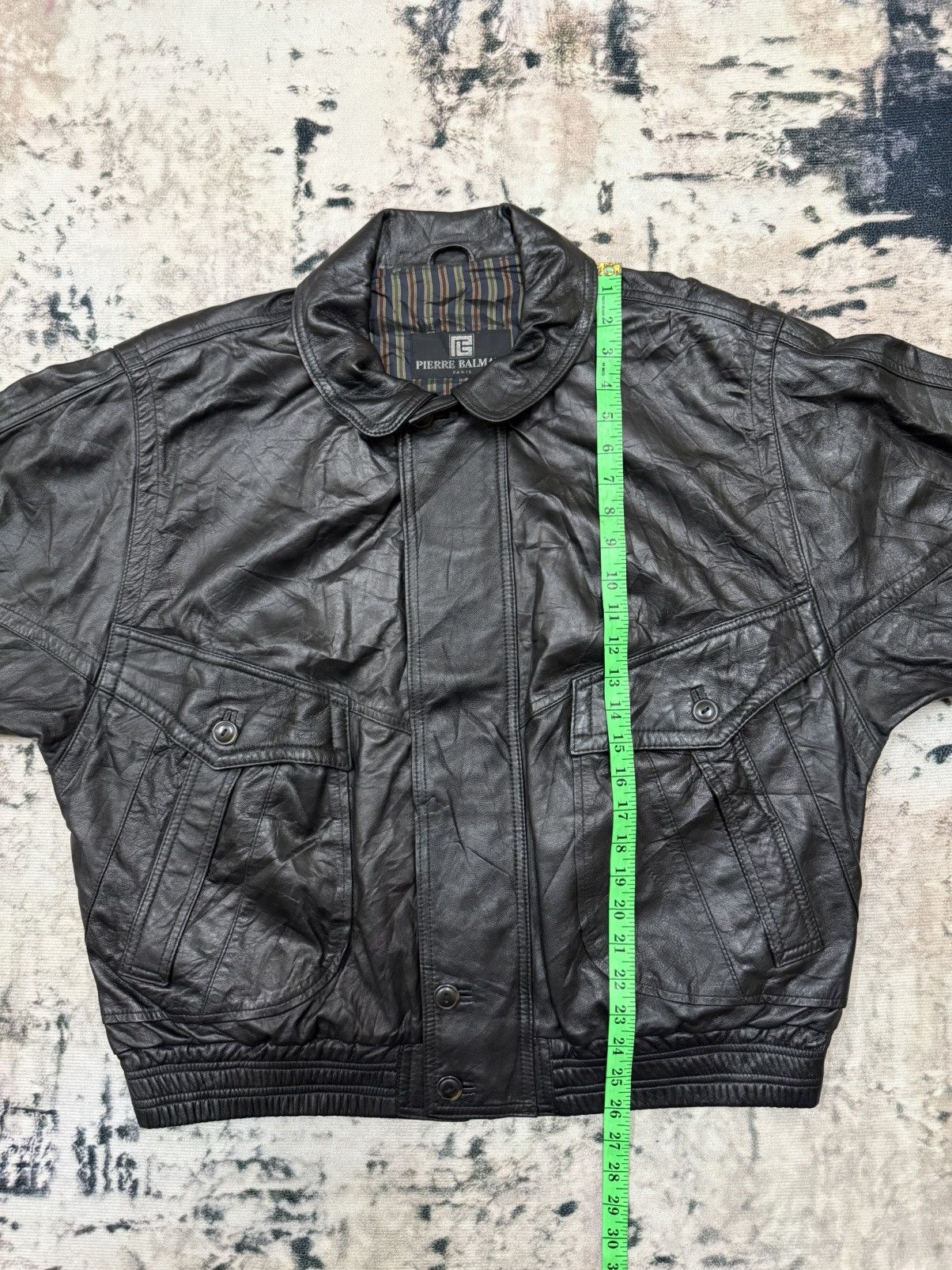 Pierre Balmain Vintage Pierre Balmain Paris Bomber Leather Jacket Size US L / EU 52-54 / 3 - 17 Thumbnail