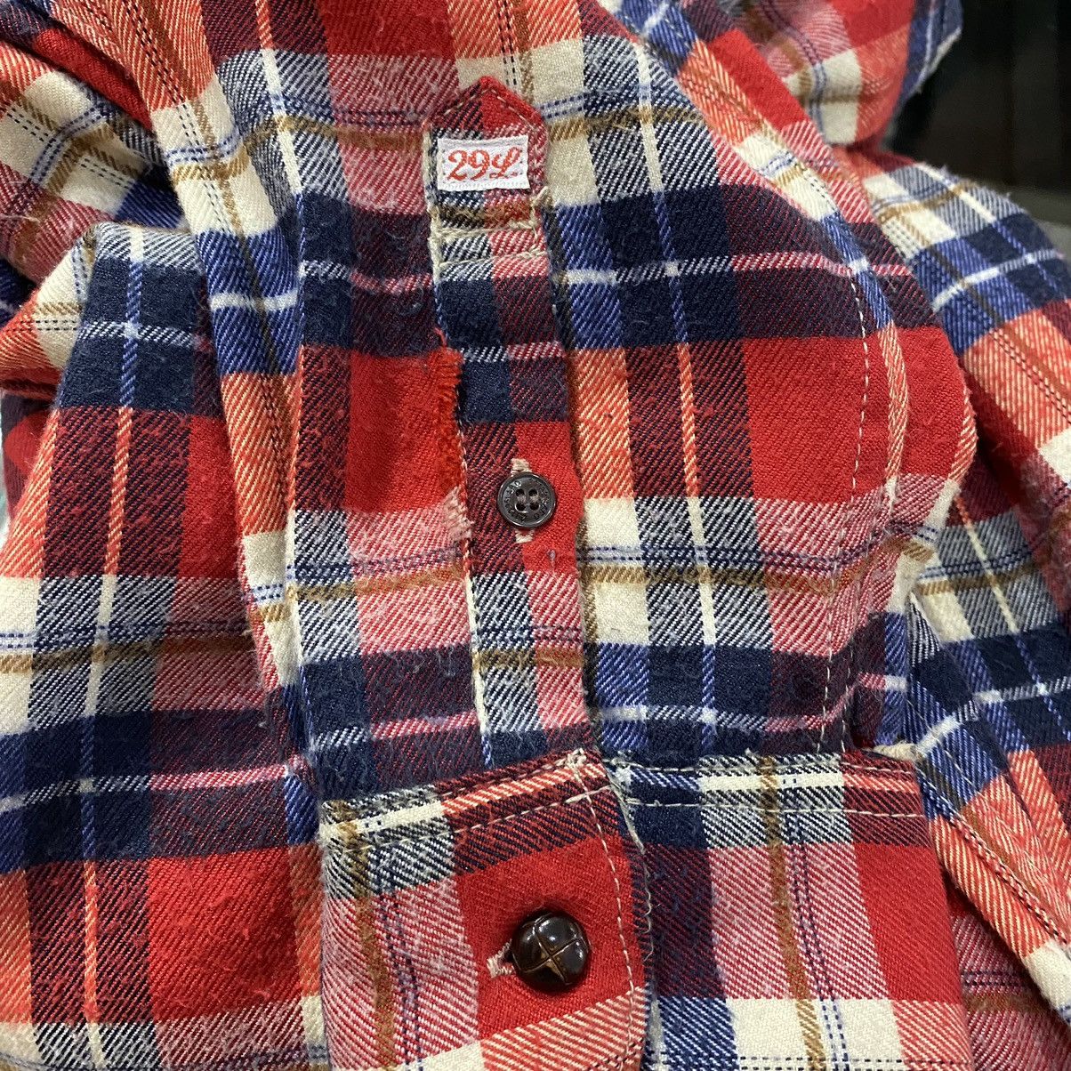 291295=Homme 291295=Homme Flannel Button Shirt Size US M / EU 48-50 / 2 - 9 Thumbnail