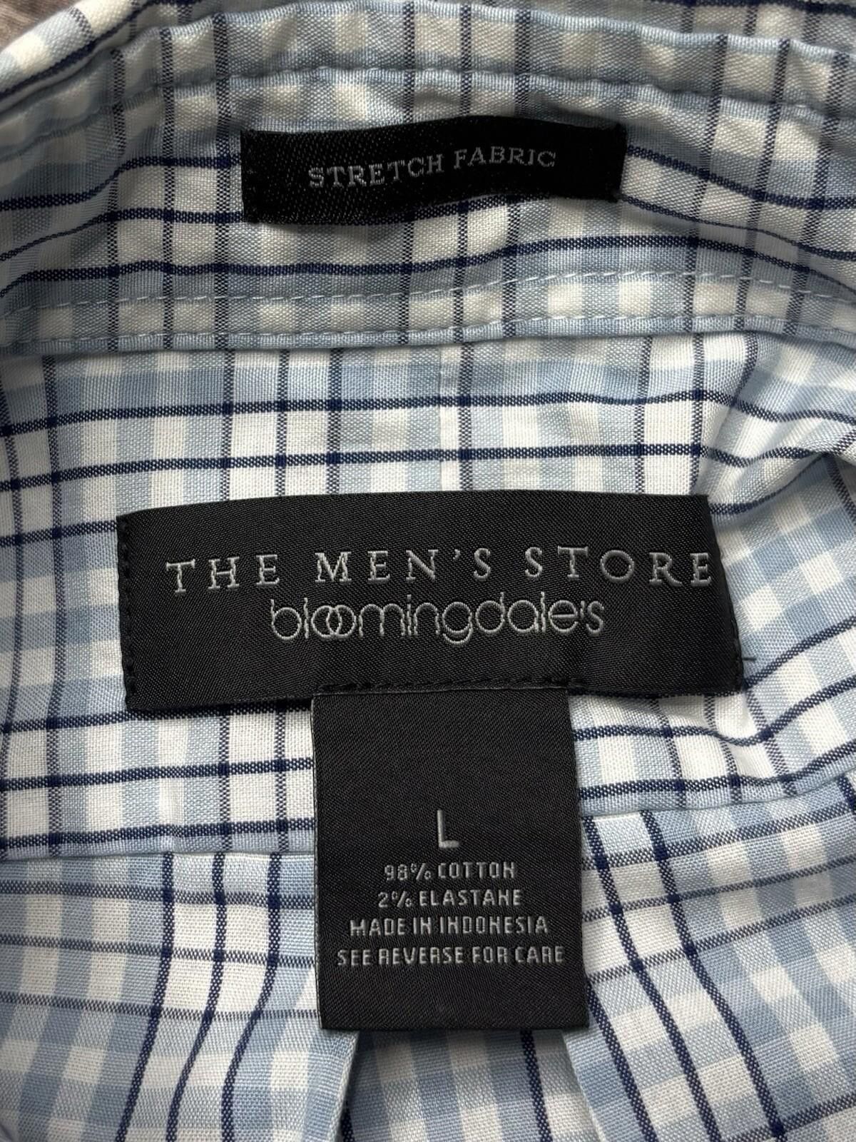 Bloomingdale's The Men's Store Bloomingdales Shirt Men's Large Plaid Cotton Size US L / EU 52-54 / 3 - 3 Thumbnail