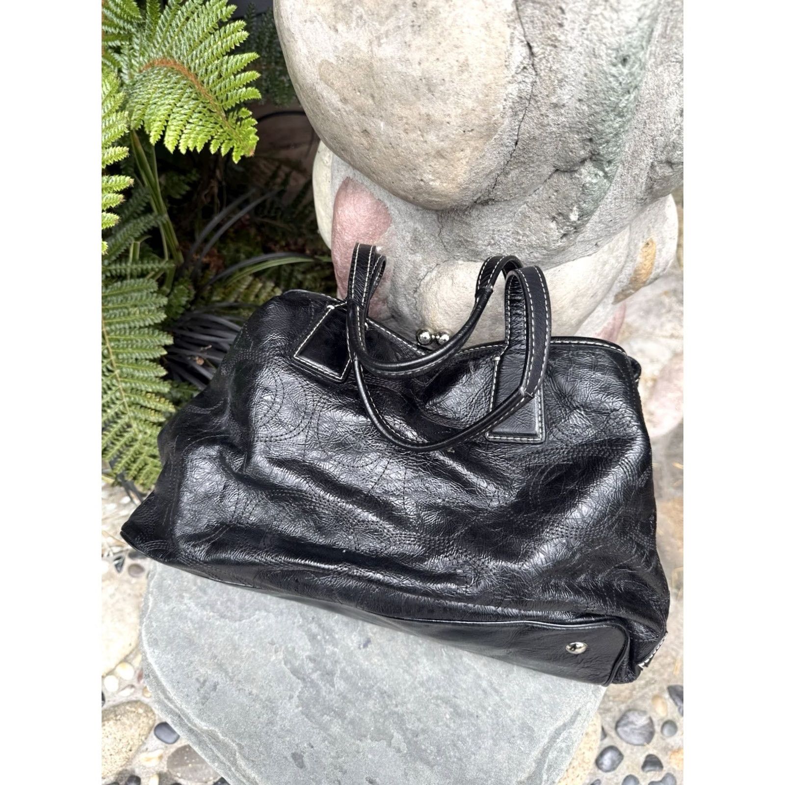 Coach Coach Black Patent Leather Shoulder Bag Purse Women’s F15658 Size ONE SIZE - 3 Thumbnail