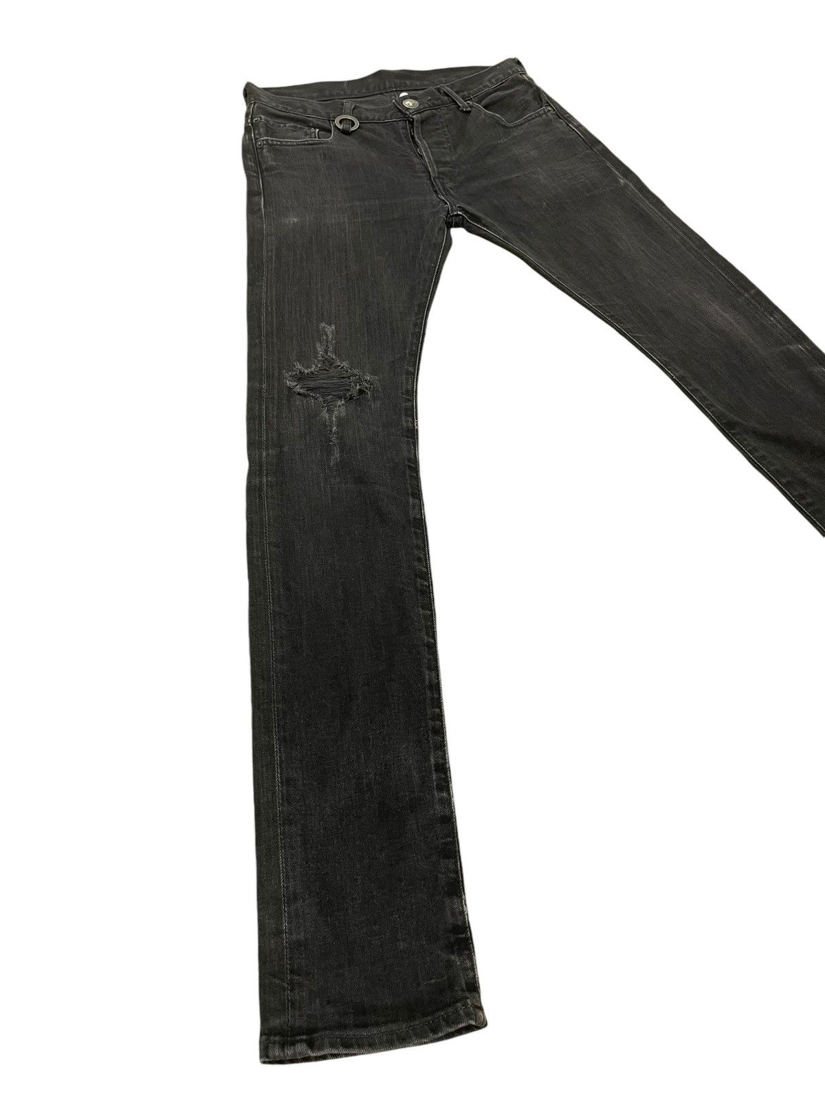 BUFFALO BOBS Buffalo bobs noir black slim waxed coating jeans