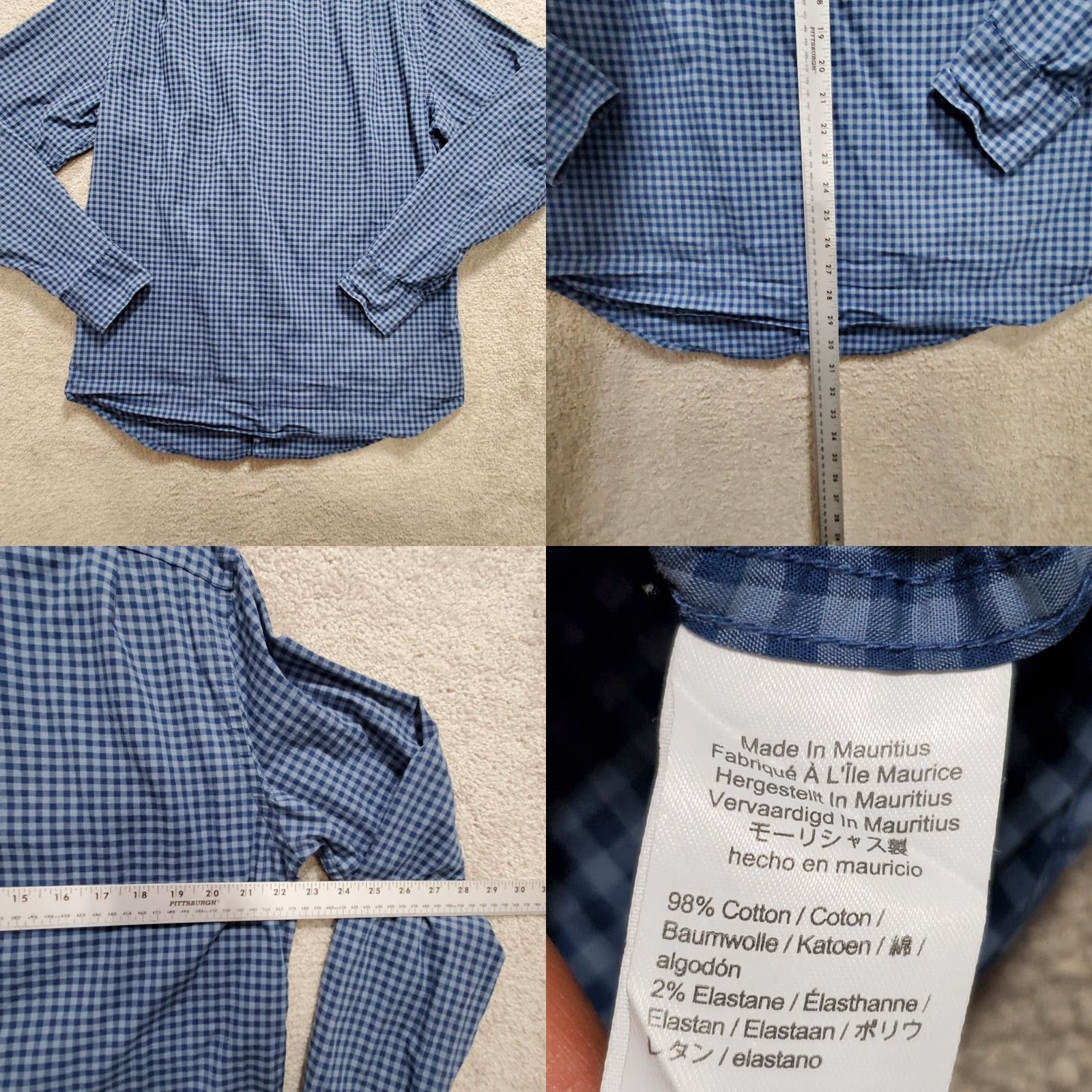 J.Crew J.Crew Shirt Men's Large Blue Plaid Stretch Flex Washed Long Sleeve Button-Down Size US L / EU 52-54 / 3 - 9 Thumbnail