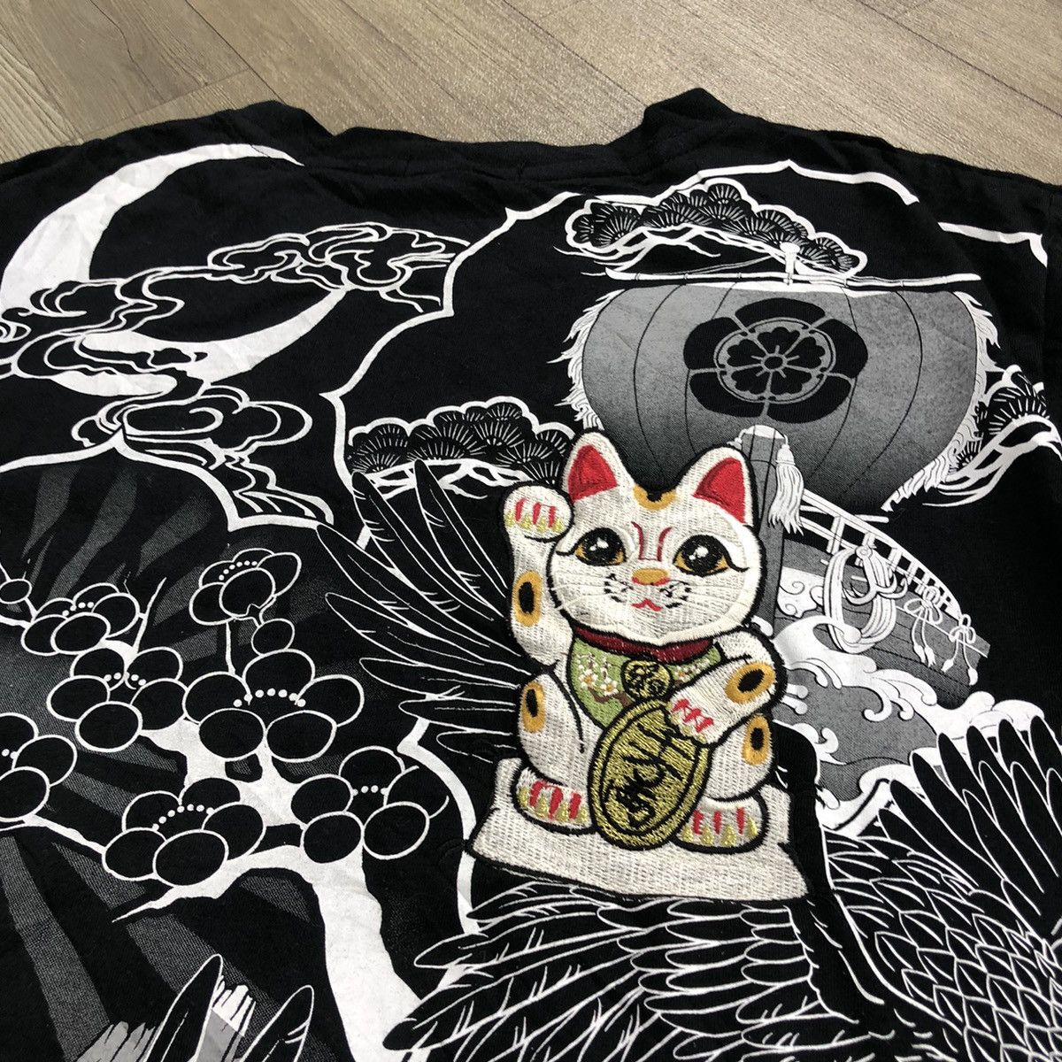 Japanese Brand 2000s Fugutatien Karakuri Tamashii Embrodiered Japanese Tee Size US M / EU 48-50 / 2 - 4 Thumbnail